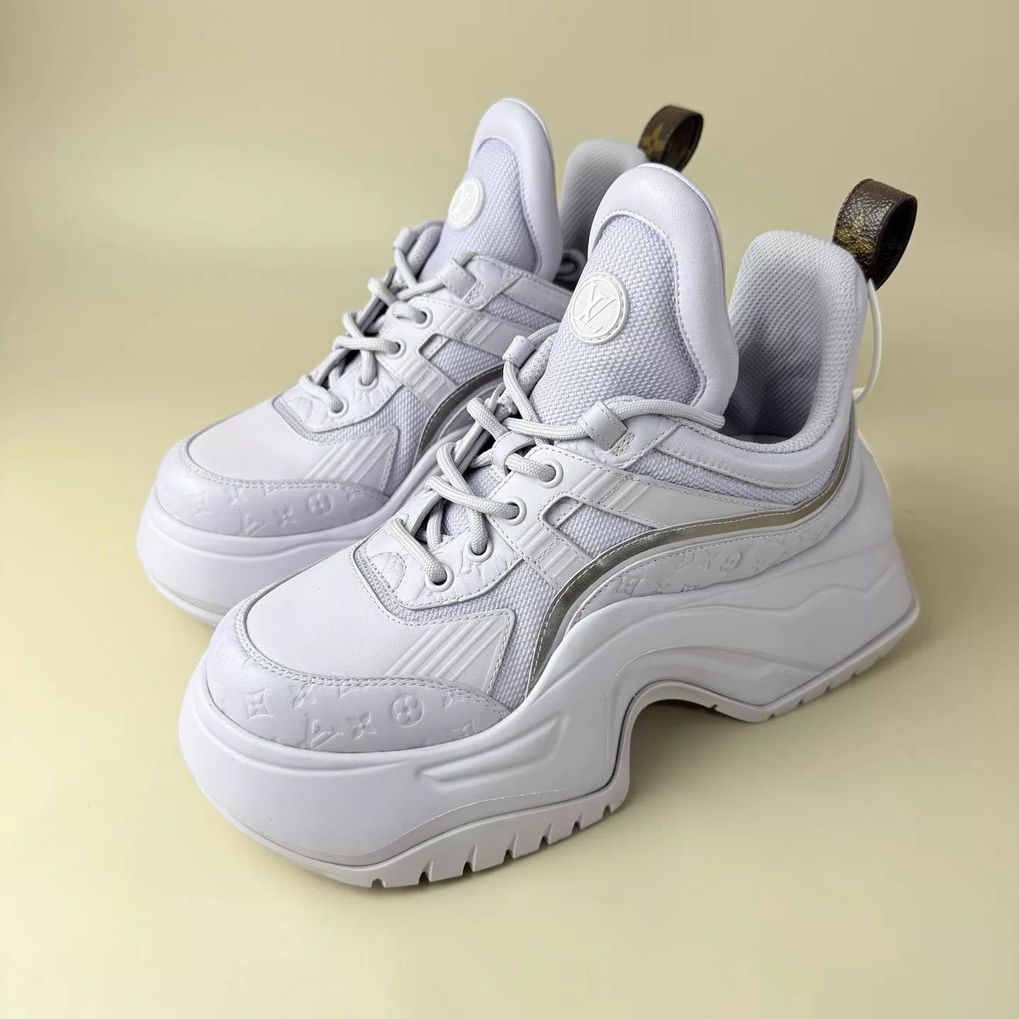 Louis Vuitton LV Violet Monogram Artsy 2.0 Platform Dad Sneakers 38 Size US 7.5 / IT 37.5 - 1 Thumbnail