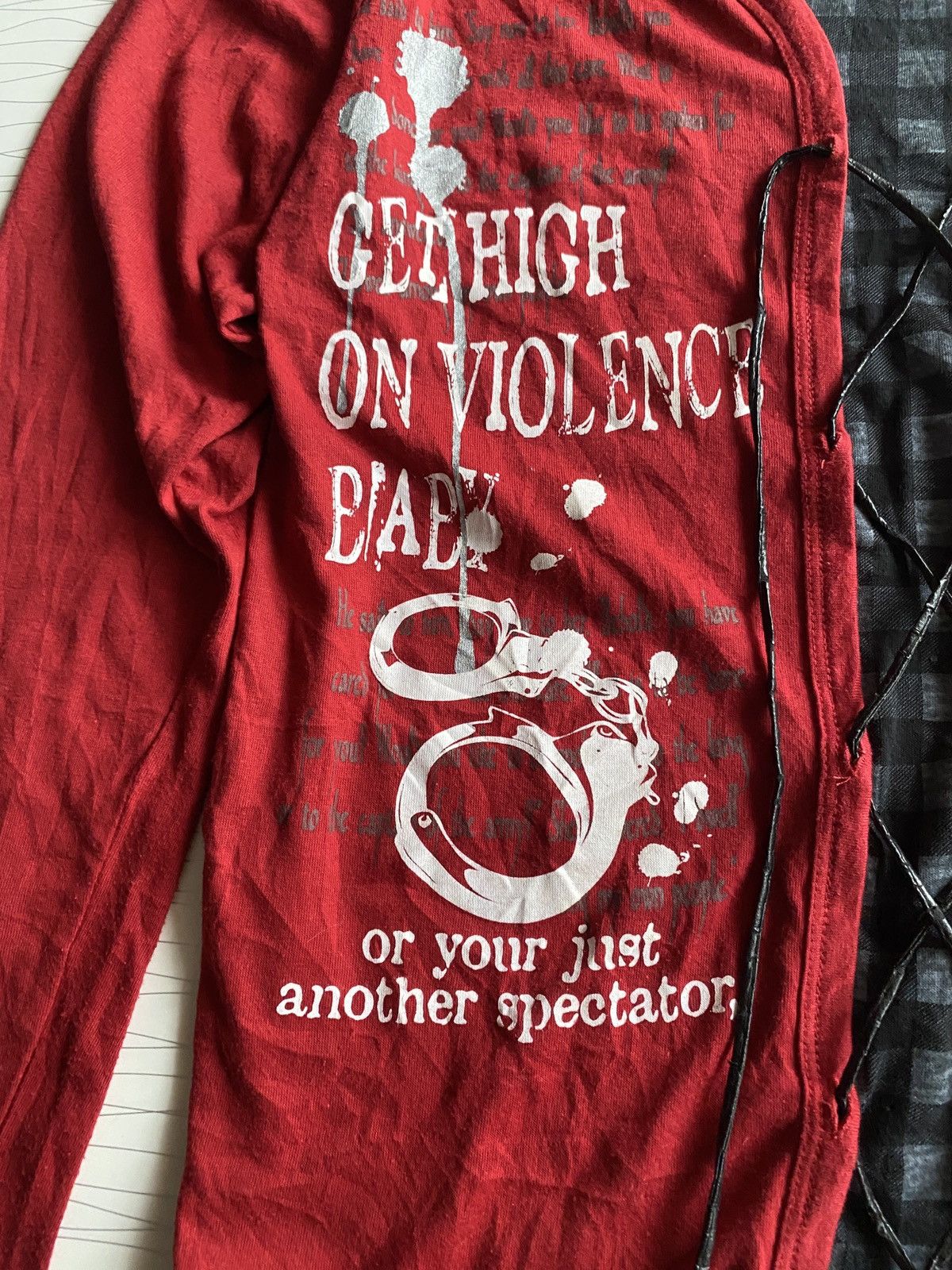 Hysteric Glamour Japanese Under Level Seditionaries Poem Double Layer Tee Size US M / EU 48-50 / 2 - 6 Thumbnail