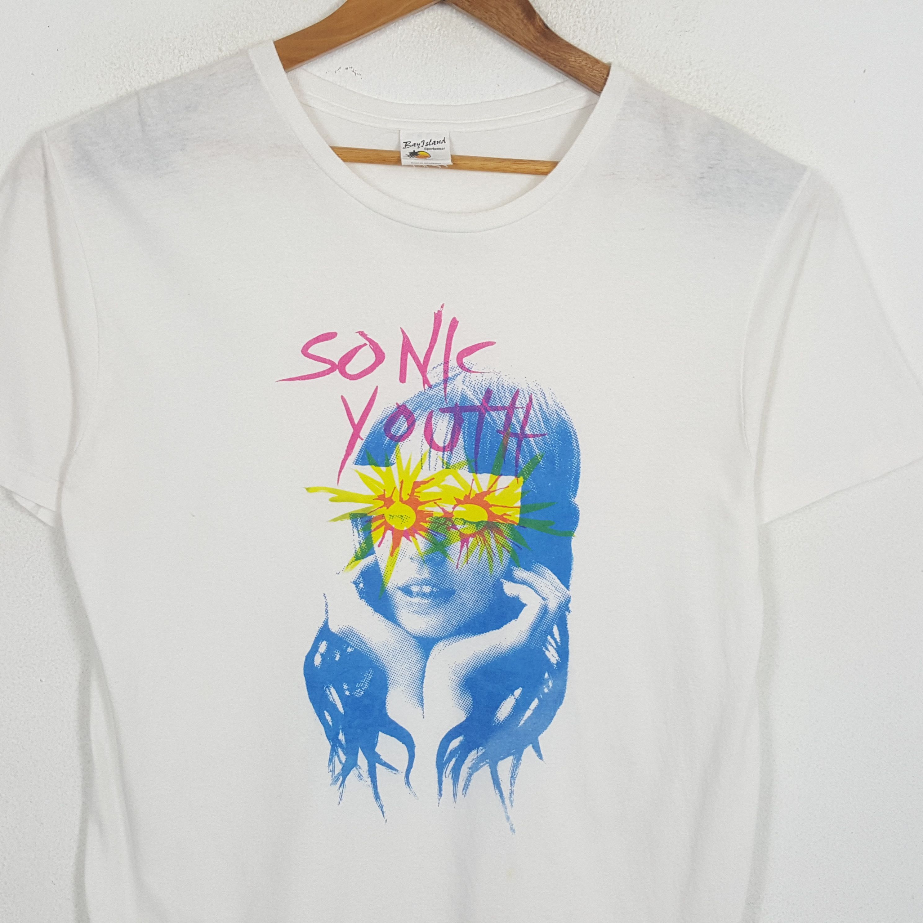 Band Tees × Vintage Vintage SONIC YOUTH American Rock Band Tour T-Shirts Size US M / EU 48-50 / 2 - 2 Thumbnail