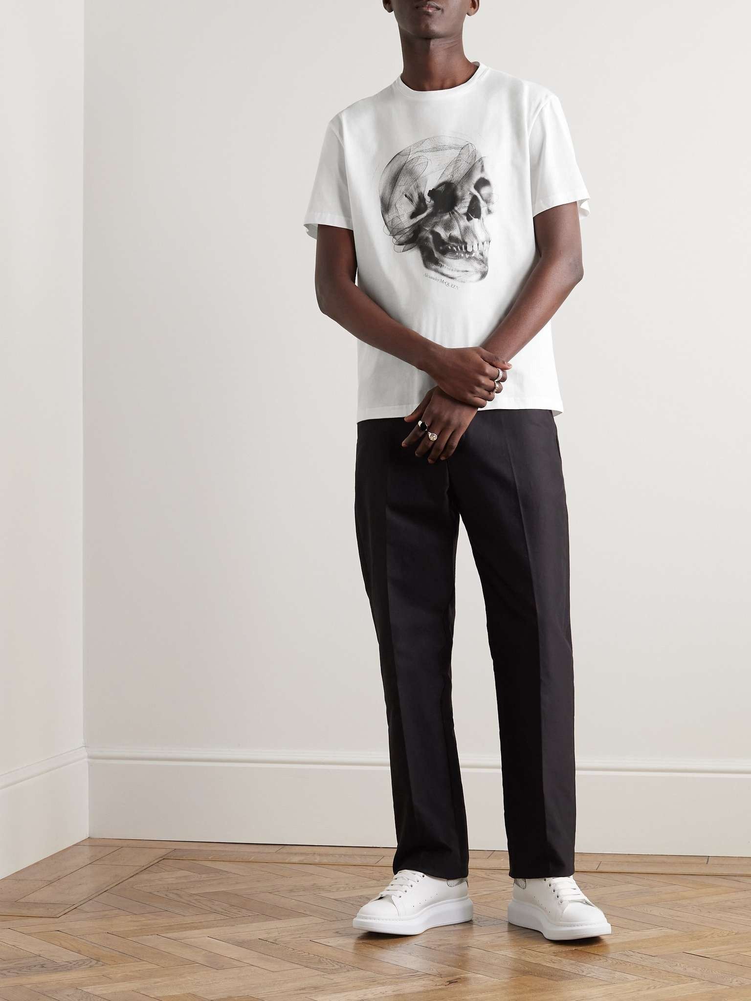 Alexander McQueen o1w1db10725 Dragonfly Skull T-Shirt in White Size US XL / EU 56 / 4 - 3 Thumbnail