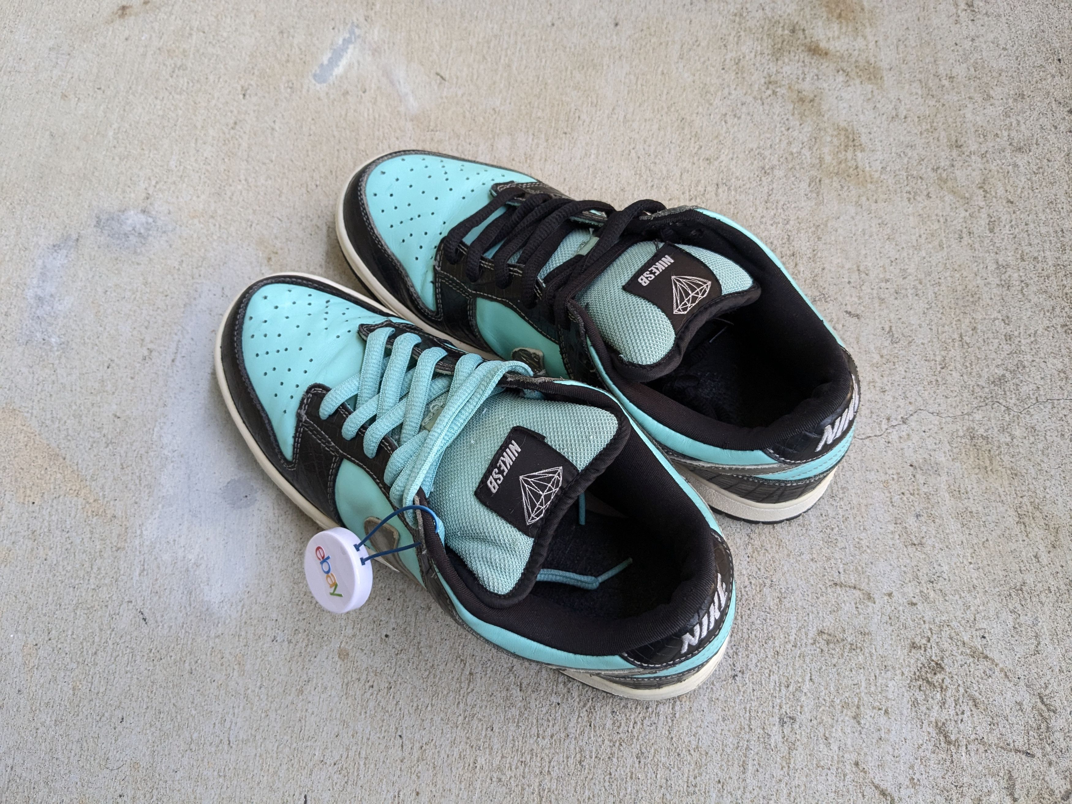 Nike Nike SB Dunk Low Pro x Diamond Supply Co. Tiffany 10 Size US 10 / EU 43 - 14 Thumbnail