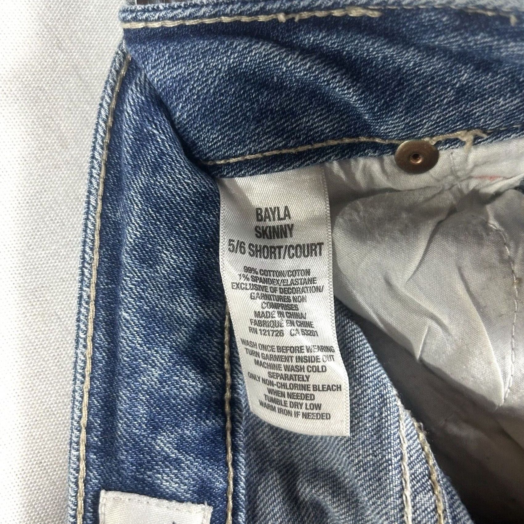 Vintage Aéropostale Bayla Skinny Jeans Womens Low Rise Denim Size 5 Short Blue Size 27" / US 4 / IT 40 - 5 Thumbnail
