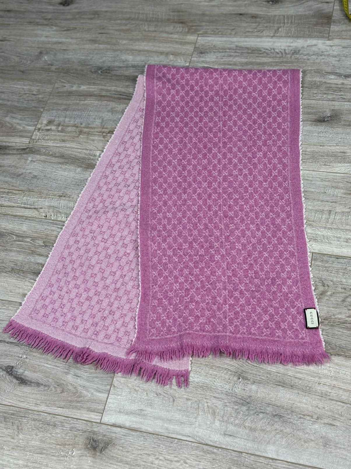 Gucci Gucci Wool Monogram Scarf Pink Color Size ONE SIZE - 8 Thumbnail