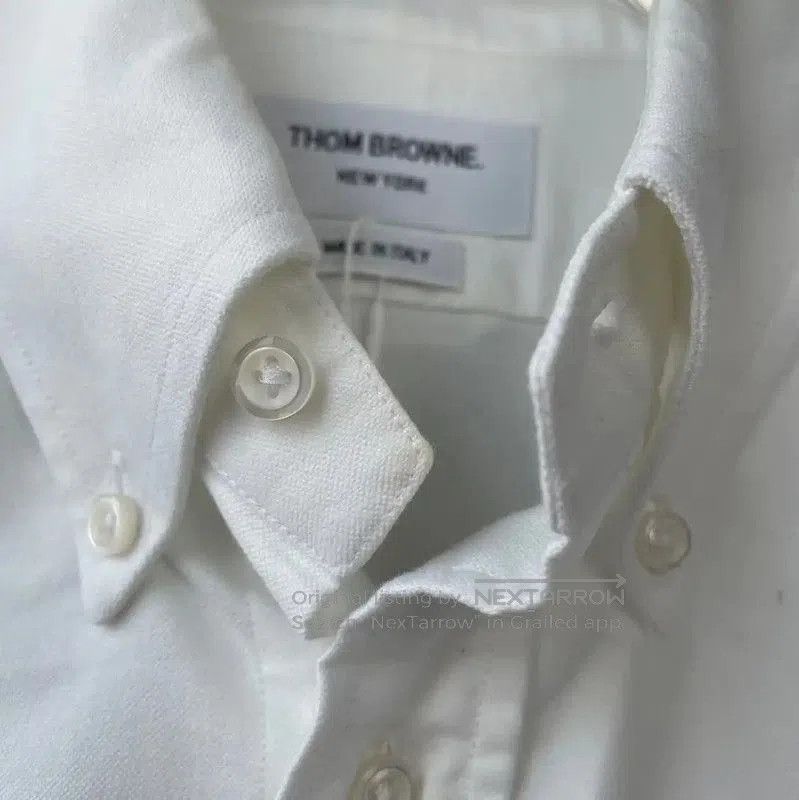 Thom Browne Thom Browne White Long Sleeve Shirt for Men . Size US M / EU 48-50 / 2 - 7 Thumbnail