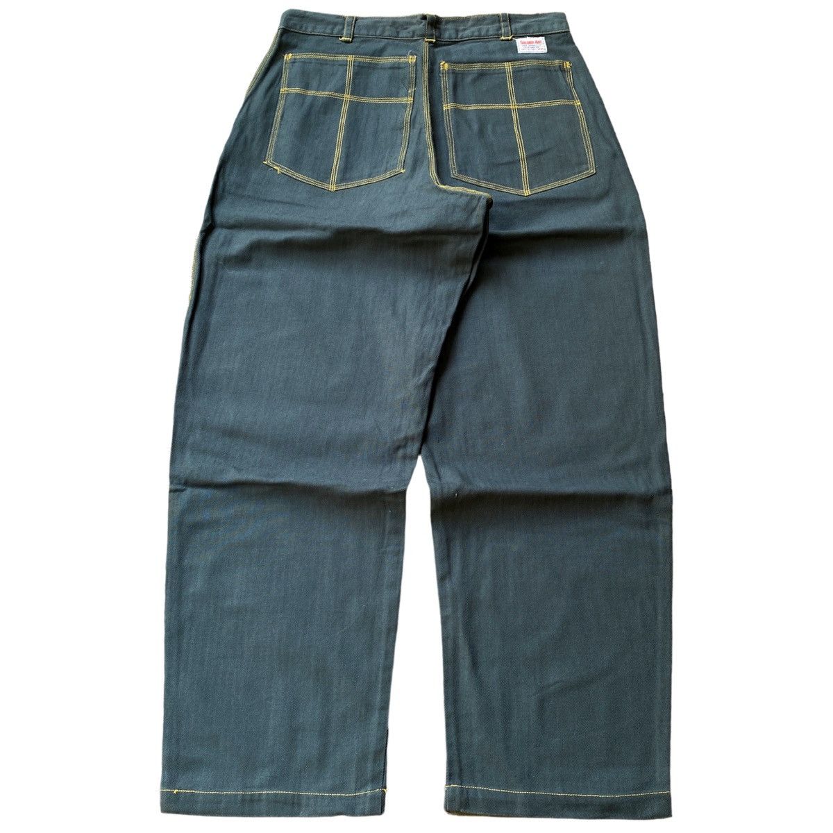 Vintage Y2K Soldier Ant Herringbone Baggy Wide Leg Pants