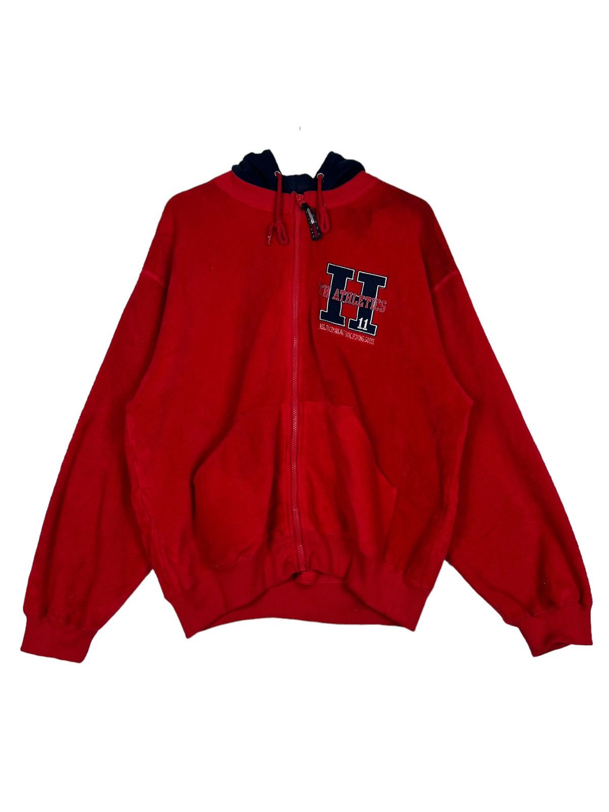 Tommy Hilfiger 🔥 VINTAGE 90s TOMMY HILFIGER ANORAK FLEECE HOODIES BOMBER Size US L / EU 52-54 / 3 - 3 Thumbnail