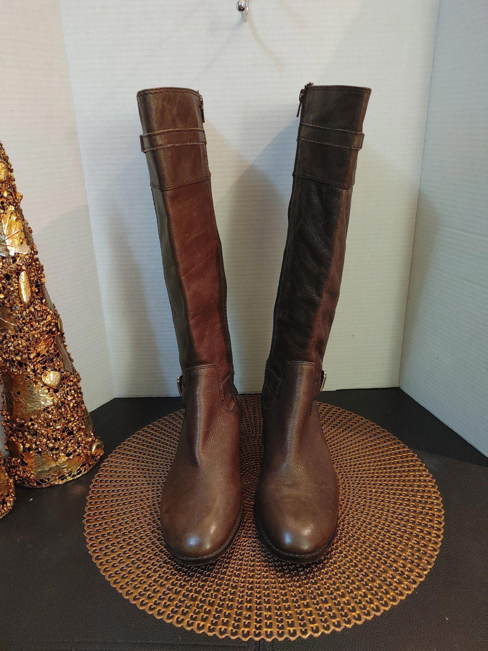 Designer Antonio Milani Leather Riding Boots Size 10M Size US 10 / IT 40 - 2 Thumbnail