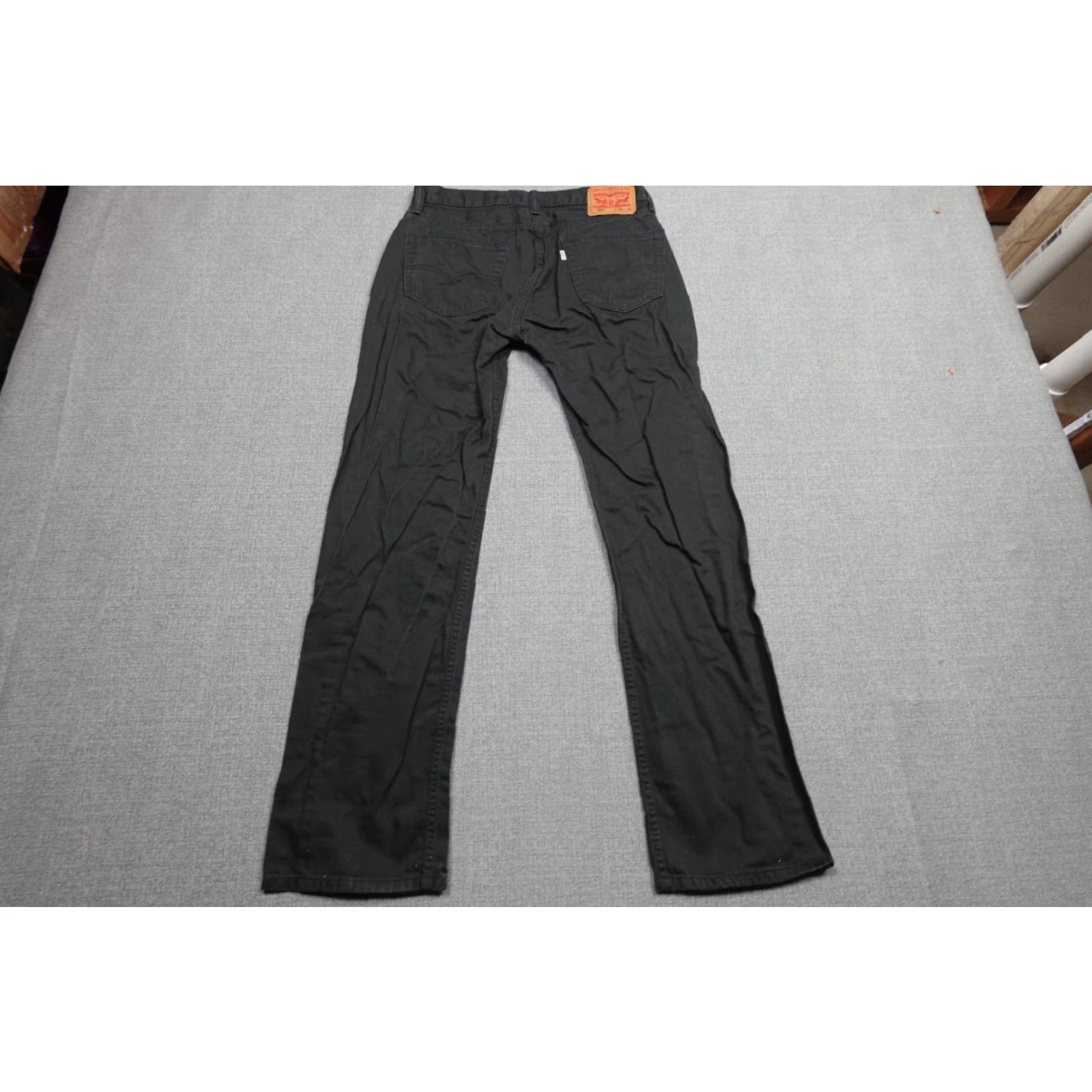 Levi's Levi's 505 Pants Mens 33x30 Western Khakis Relaxed Fit Straight Rise High Gray 5-Pocket Denim Size US 33 - 4 Thumbnail