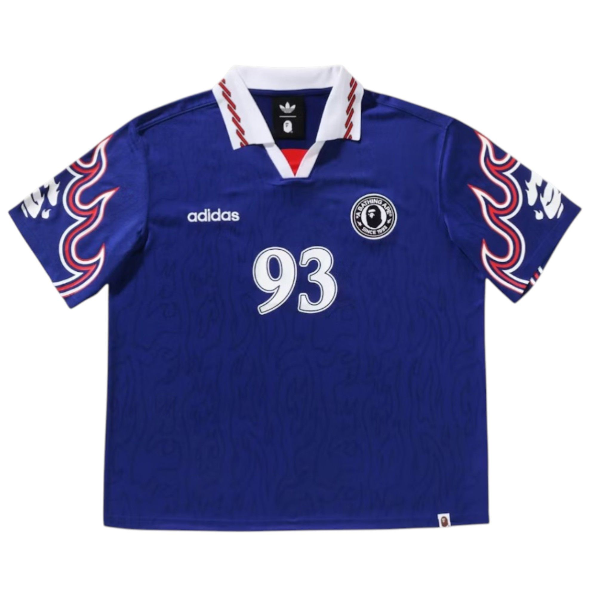 Adidas x BAPE Flame Short Sleeve Soccer Jersey Blue Size US S / EU 44-46 / 1 - 1 Thumbnail