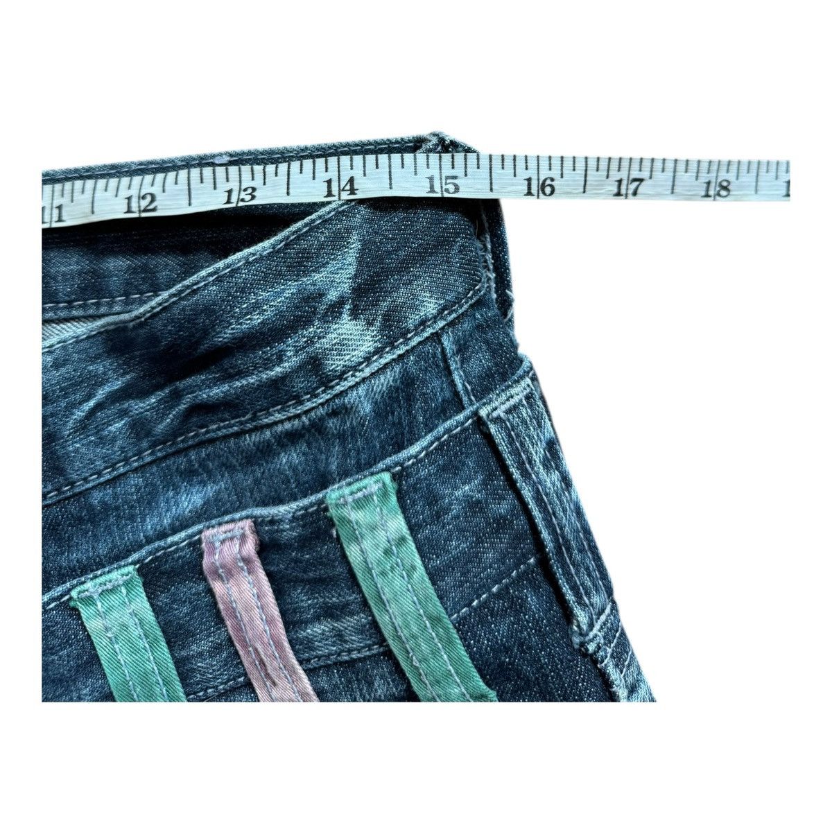 If Six Was Nine Nylaus Double Waist Denim Jeans Size US 30 / EU 46 - 9 Thumbnail