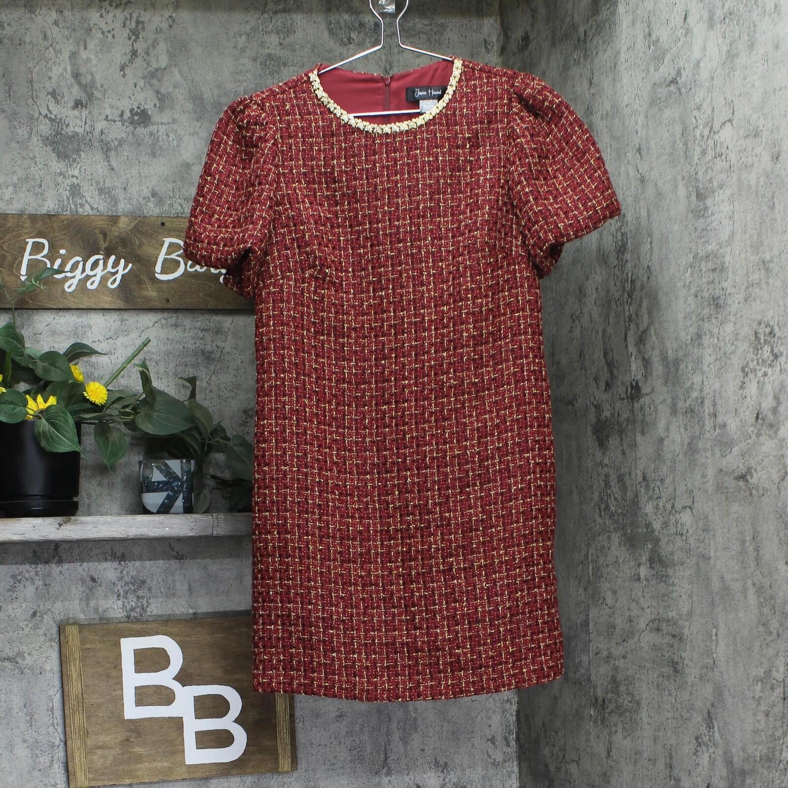 Other Nwt Jessica Howard Embellished Shift Dress Red / Gold 12p Size XL / US 12-14 / IT 48-50 - 1 Thumbnail