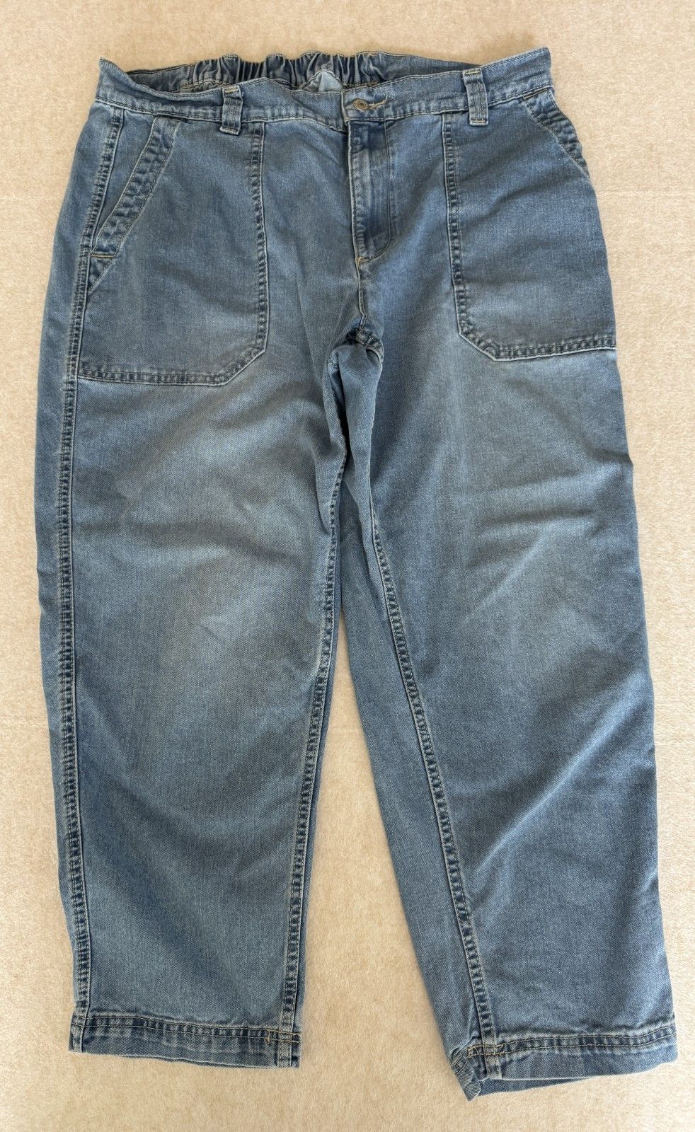 Old Navy Old Navy Womens XL Jean Chinos Baggy High Rise Denim Pants Size 36" / US 14 / IT 50 - 1 Thumbnail