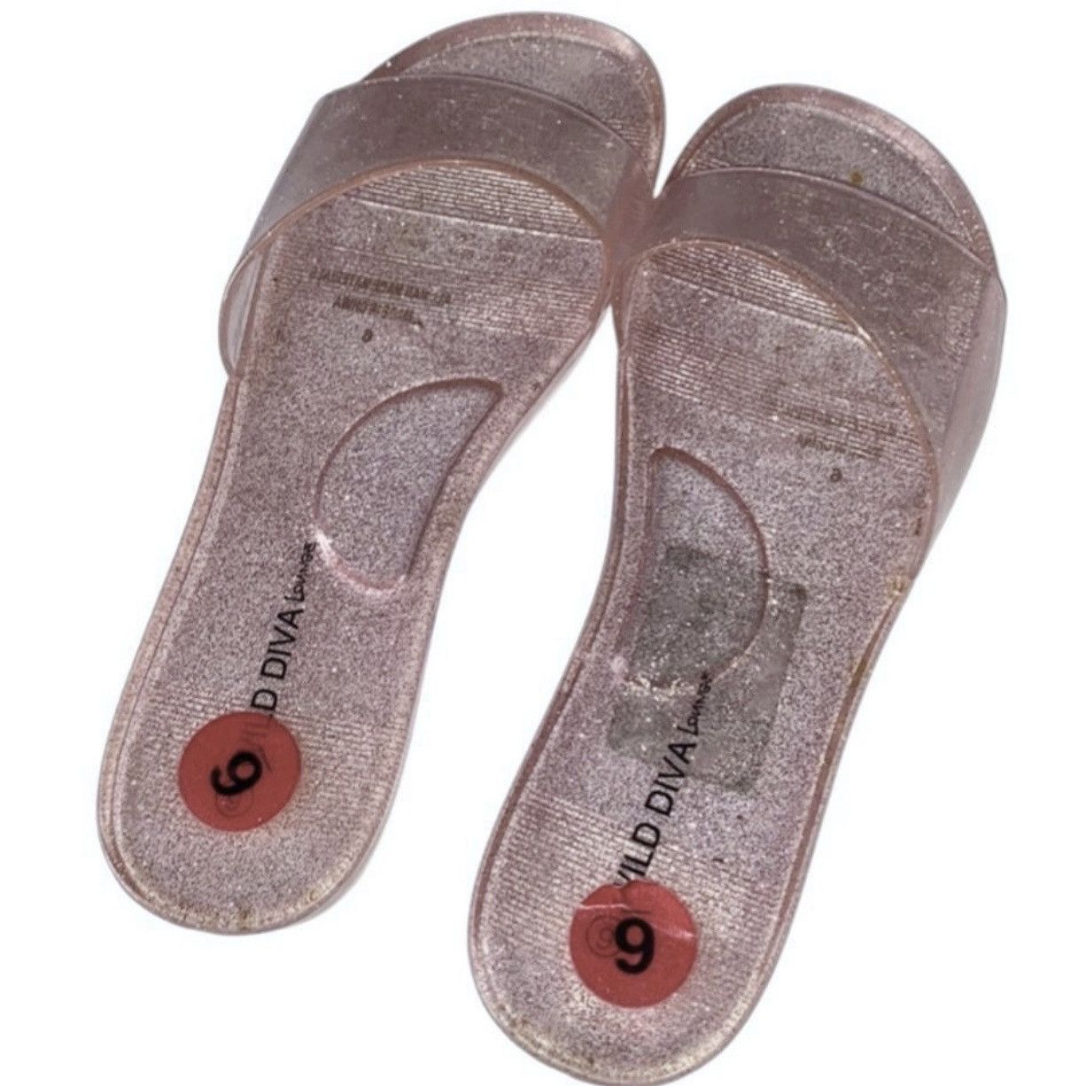 Other WILD DIVA Lounge, Pink Glitter Jelly Sandals Size US 6 / IT 36 - 8 Thumbnail