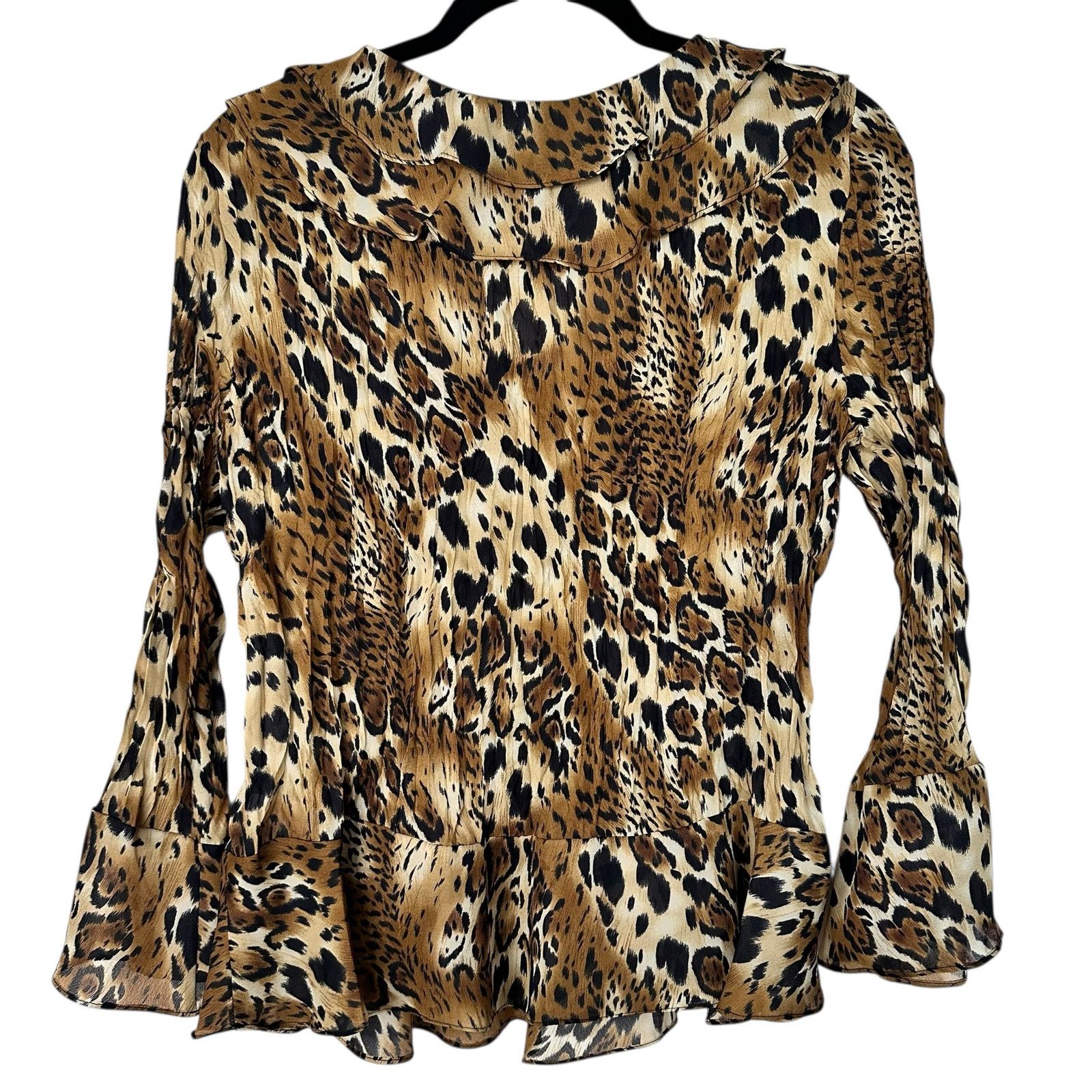 Other Allison Taylor Y2K Going Out Ruffle Tops Leopard Brown XL Size XL / US 12-14 / IT 48-50 - 8 Thumbnail