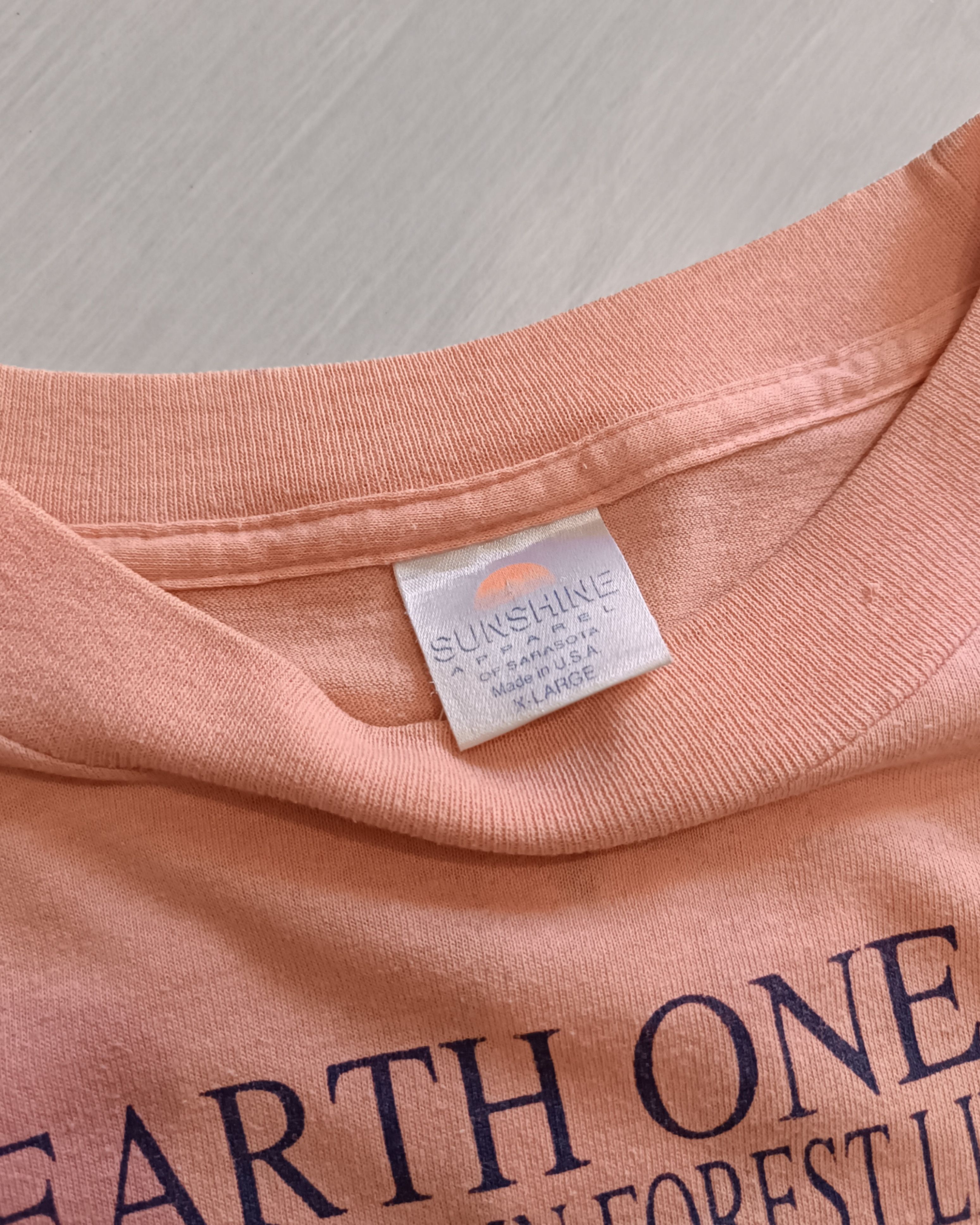 Fruit Of The Loom × Vintage One Earth One Chance Vintage T-Shirt Size US XL / EU 56 / 4 - 4 Thumbnail