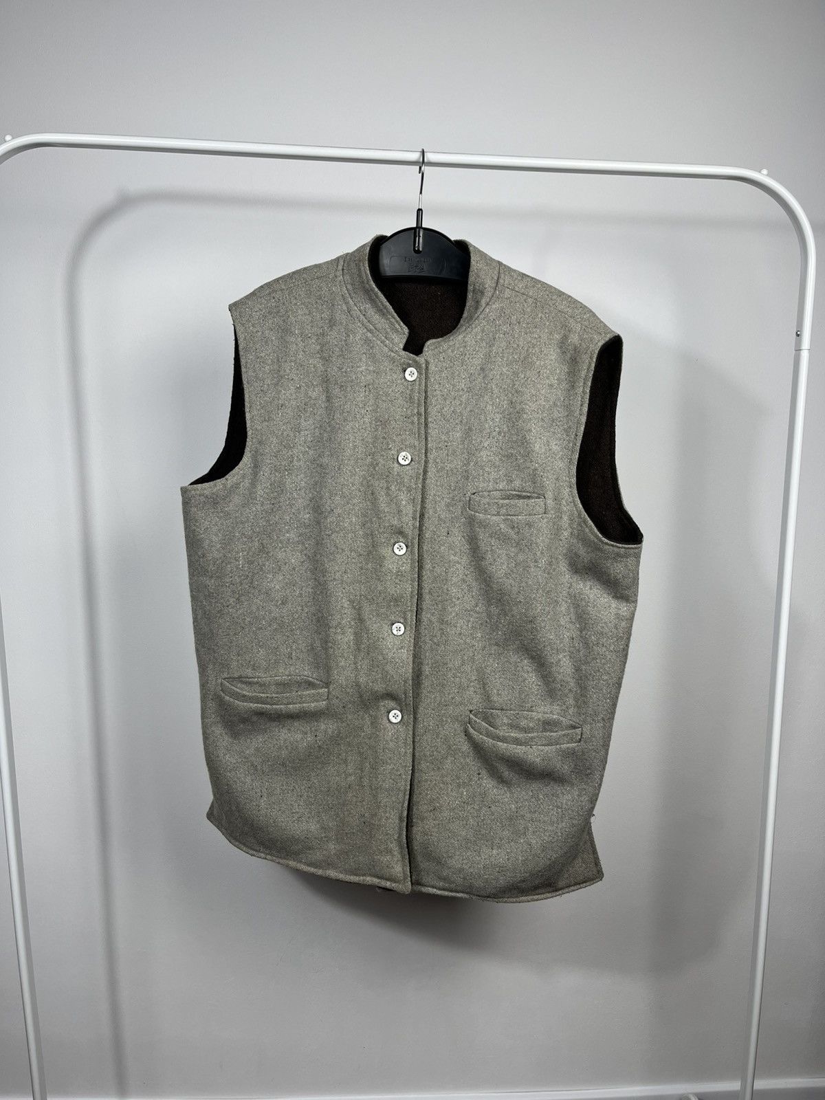 Other Vintage Reversible Wool Vest Button Up Classic Style Size US XL / EU 56 / 4 - 1 Thumbnail