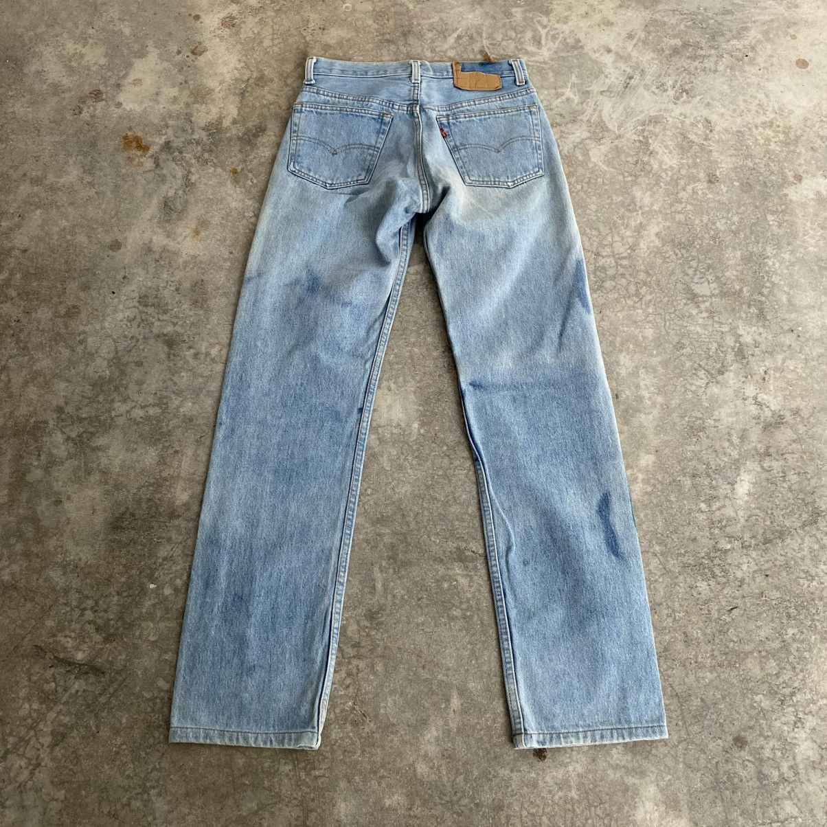 Levi's Size 28x31 Vintage 1993 Levis 501 Faded Blue Denim Jeans Size US 28 / EU 44 - 8 Thumbnail
