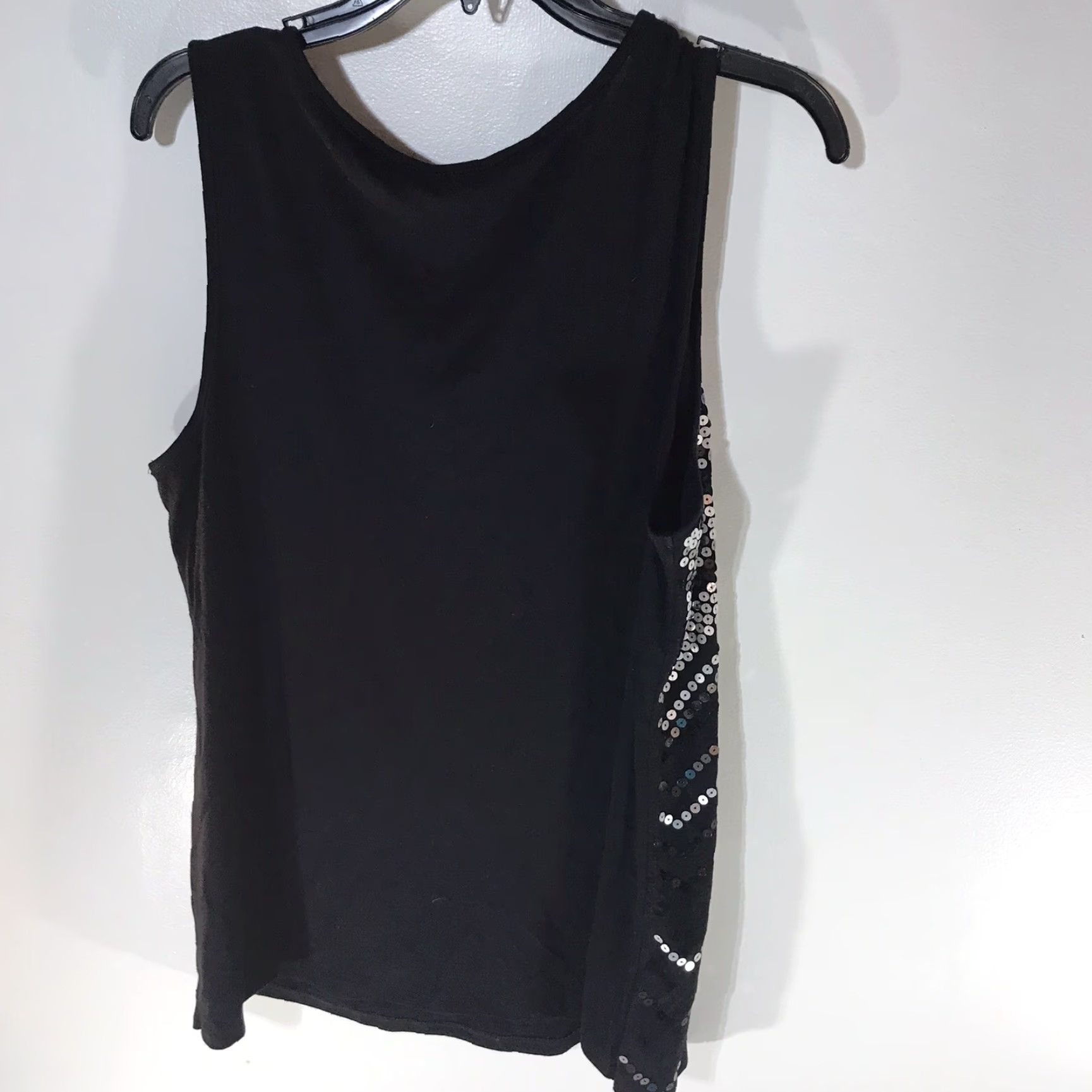 Vintage Cato Plus Size 16W Black Sequin Tank Top for Women - Casual, Party, Workwear Size XXL / US 16-18 / IT 52-54 - 2 Thumbnail