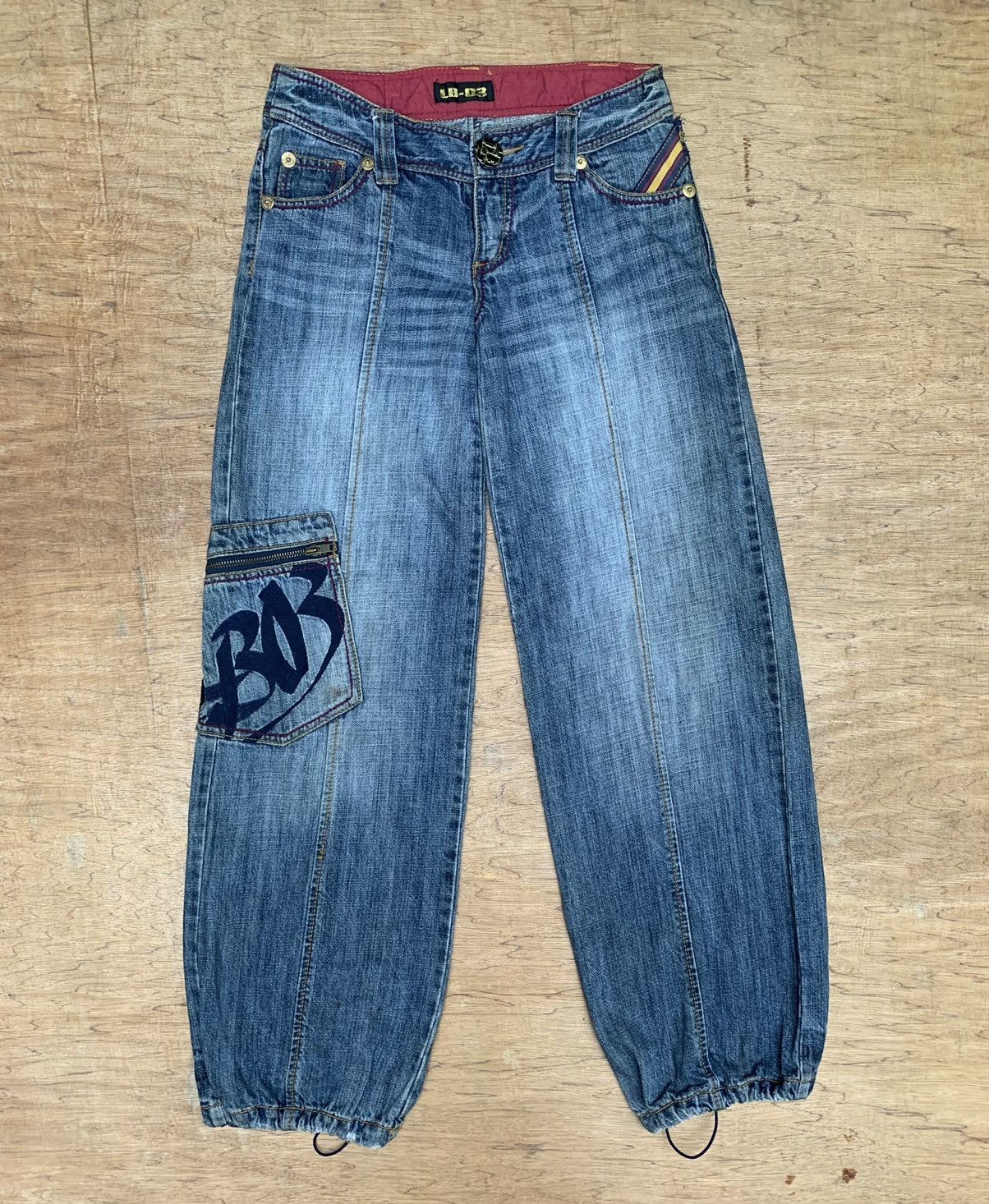 Japanese Brand Rare!! Vintage LB-03 Denim Jeans Pants Size US 28 / EU 44 - 6 Thumbnail