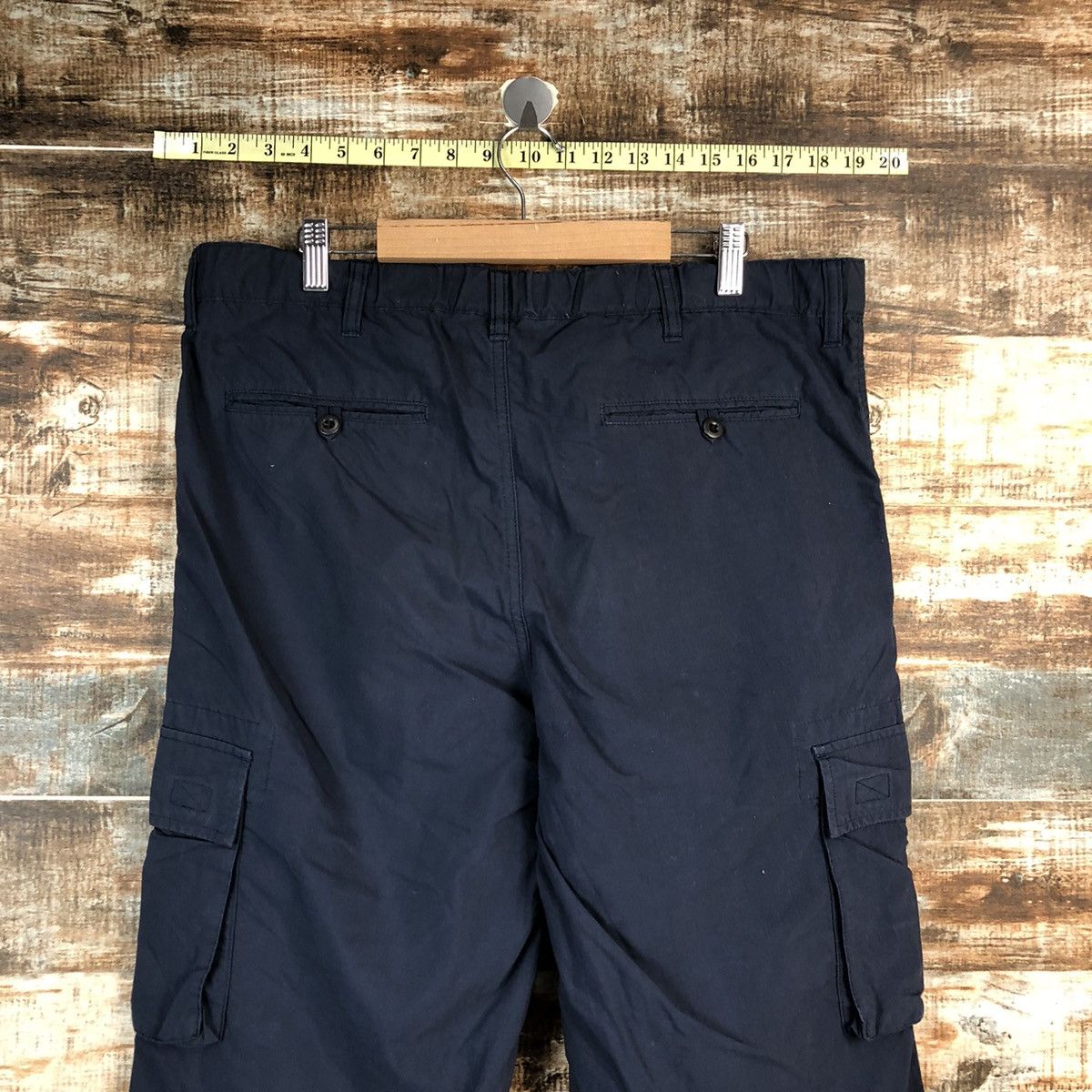 Japanese Brand Uniqlo Dark Blue multipocket Short Pants #A2379 Size US 33 - 16 Thumbnail