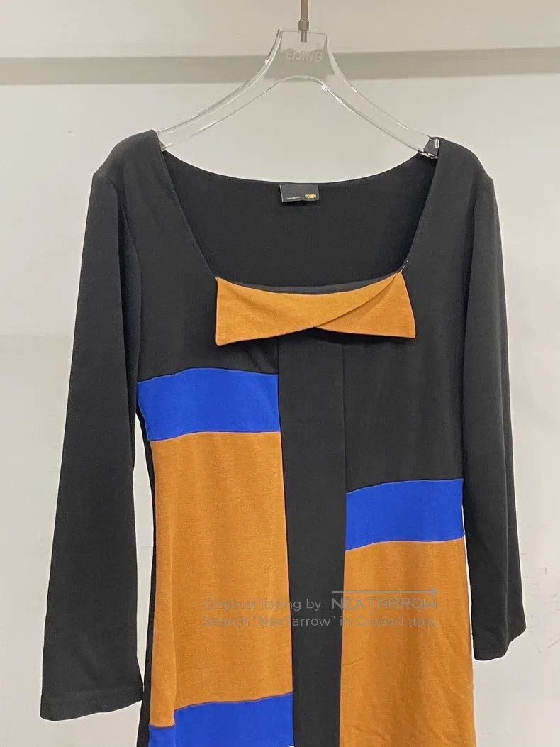 Fendi Fendi Patchwork Dress Size L / US 10 / IT 46 - 3 Thumbnail