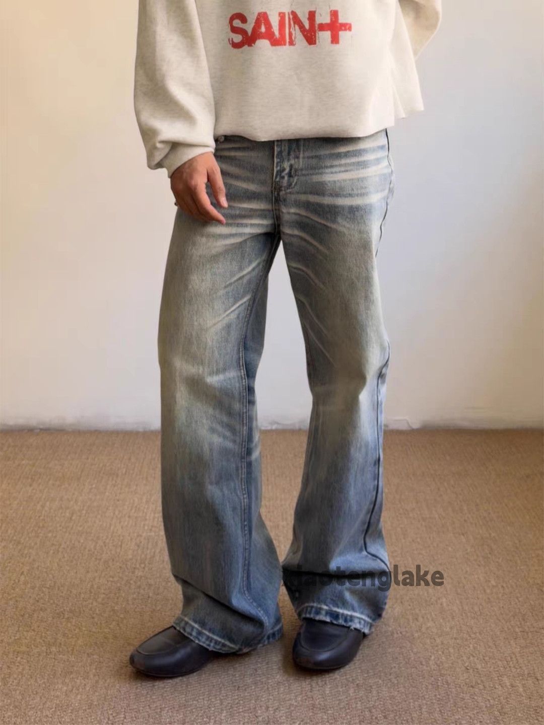 Jean Xz utility loose baggy wide Leg cleanfit yuppie jeans Size US 30 / EU 46 - 5 Thumbnail