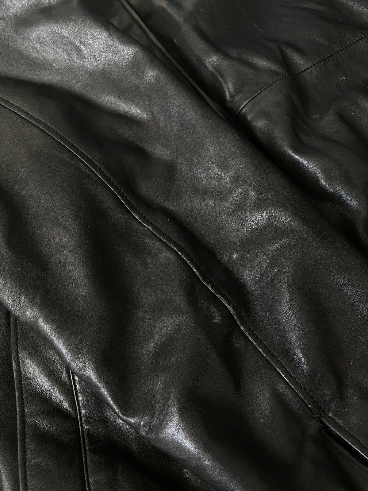 Genuine Leather Vintage 90s Black Leather Jacket Size US L / EU 52-54 / 3 - 10 Thumbnail