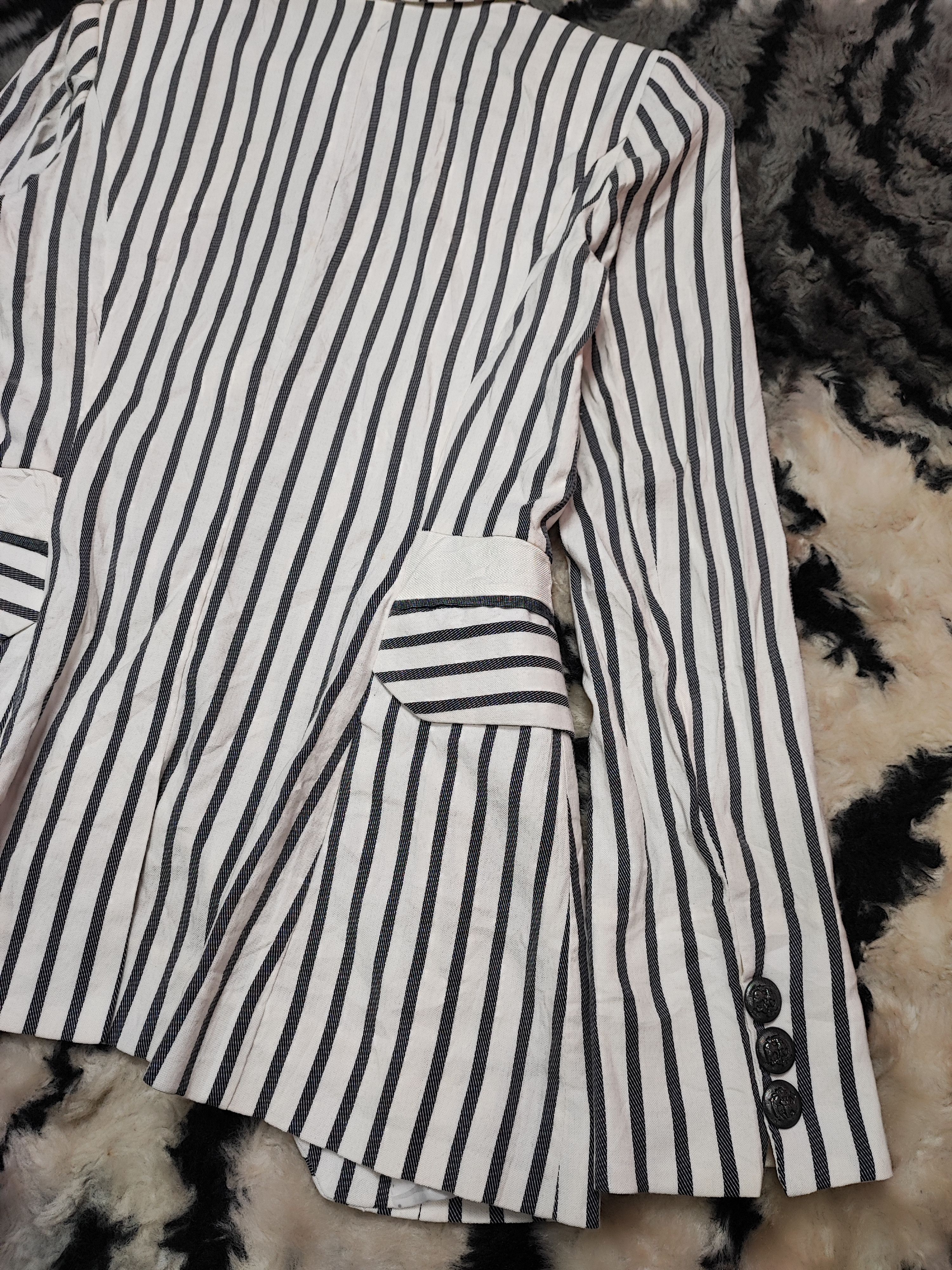 Hysteric Glamour BLU PÉPÉ Nautical Striped Double Breasted Blazer Jacket Size US L / EU 52-54 / 3 - 17 Thumbnail