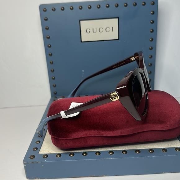 Gucci New Authentic- Gucci Sunglasses Women's GG0921S 004 Brown /G Size ONE SIZE - 10 Thumbnail