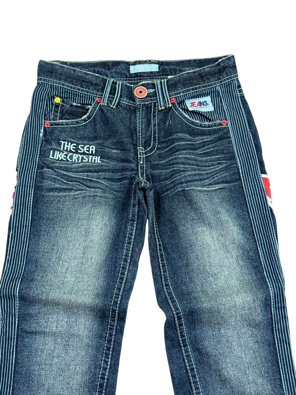 Hysteric Glamour × Japanese Brand VINTAGE BLUE MOON BLUE DAICOCK HICKORY LOW RISE DENIM JEANS Size US 30 / EU 46 - 3 Thumbnail