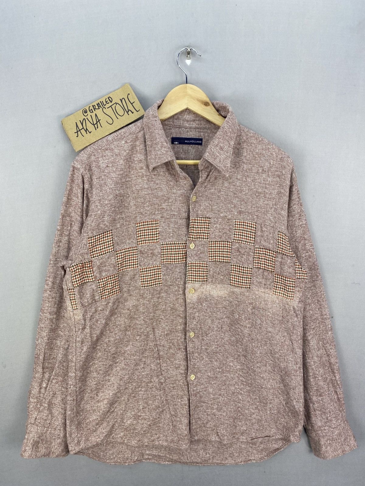 Flannel Mulholland Houndstooth Patchwork Flannel Shirt Size US M / EU 48-50 / 2 - 1 Thumbnail