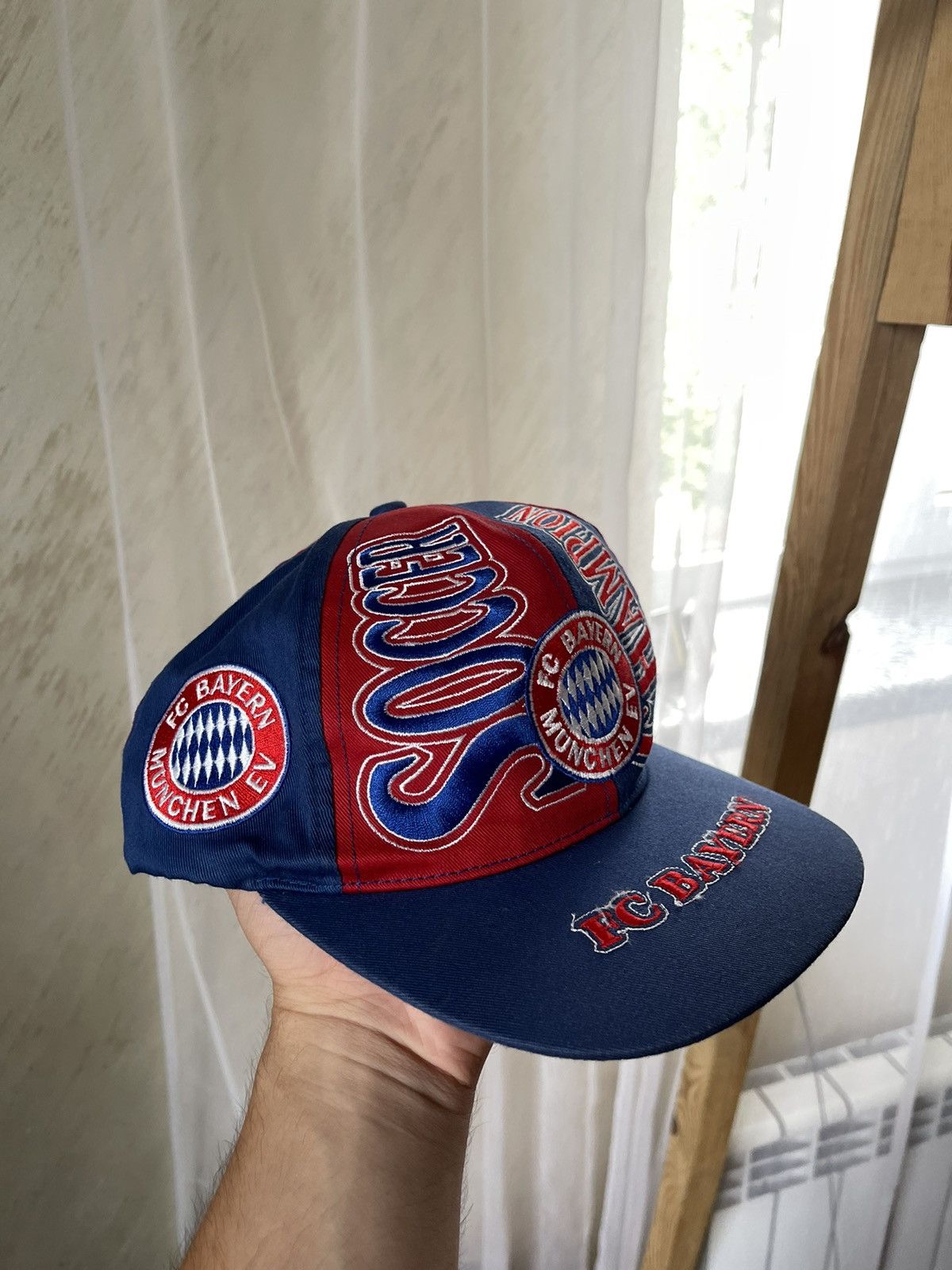 Vintage Retro FC Bayern Munchen Vintage 90s Embroidered Soccer Cap Size ONE SIZE - 4 Thumbnail