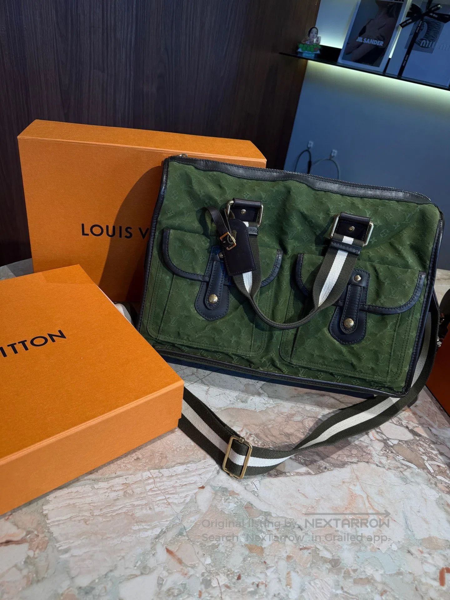Louis Vuitton LV Green Denim Crossbody Bag. Size ONE SIZE - 1 Thumbnail
