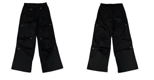 Designer × Indigo Bag cargo baggy flared pleated pants Size US 32 / EU 48 - 4 Thumbnail