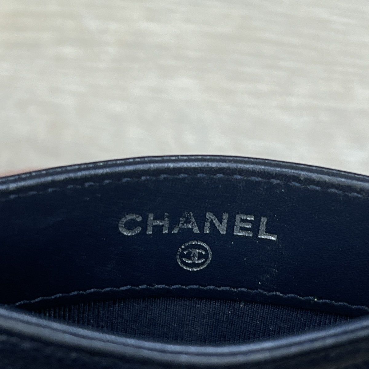 Chanel Chanel Chain Logo Quilted Black Leather Card Holder Wallet Size ONE SIZE - 13 Thumbnail