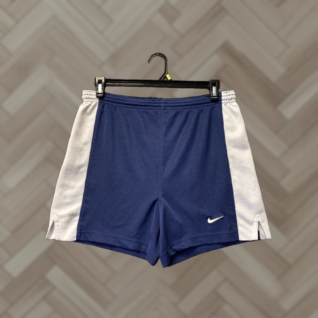 Nike Nike Dri-Fit Running Shorts M Blue White Women Pockets Colorblock 123-11 Size 32" / US 10 / IT 46 - 1 Thumbnail