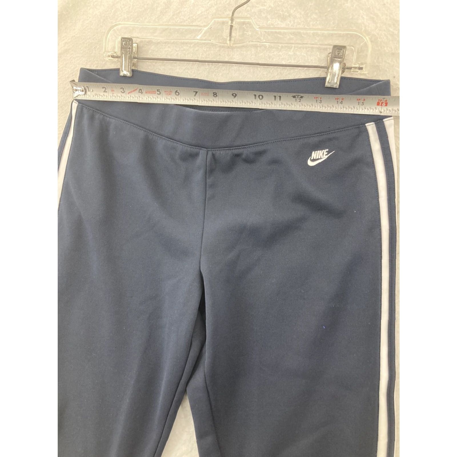 Nike Nike Women's Large Pants Navy Carpi Workout Elastic Waist Size 36" / US 14 / IT 50 - 3 Thumbnail