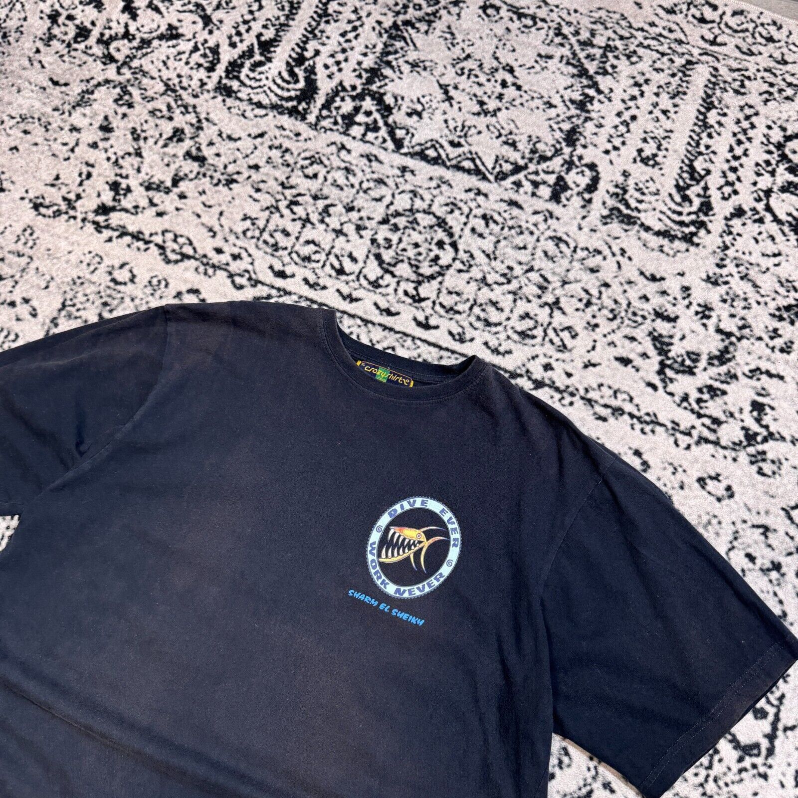 Vintage Vintage Unisex Navy Cotton T-Shirt Size L Dive Ever Surfing Size US L / EU 52-54 / 3 - 5 Thumbnail