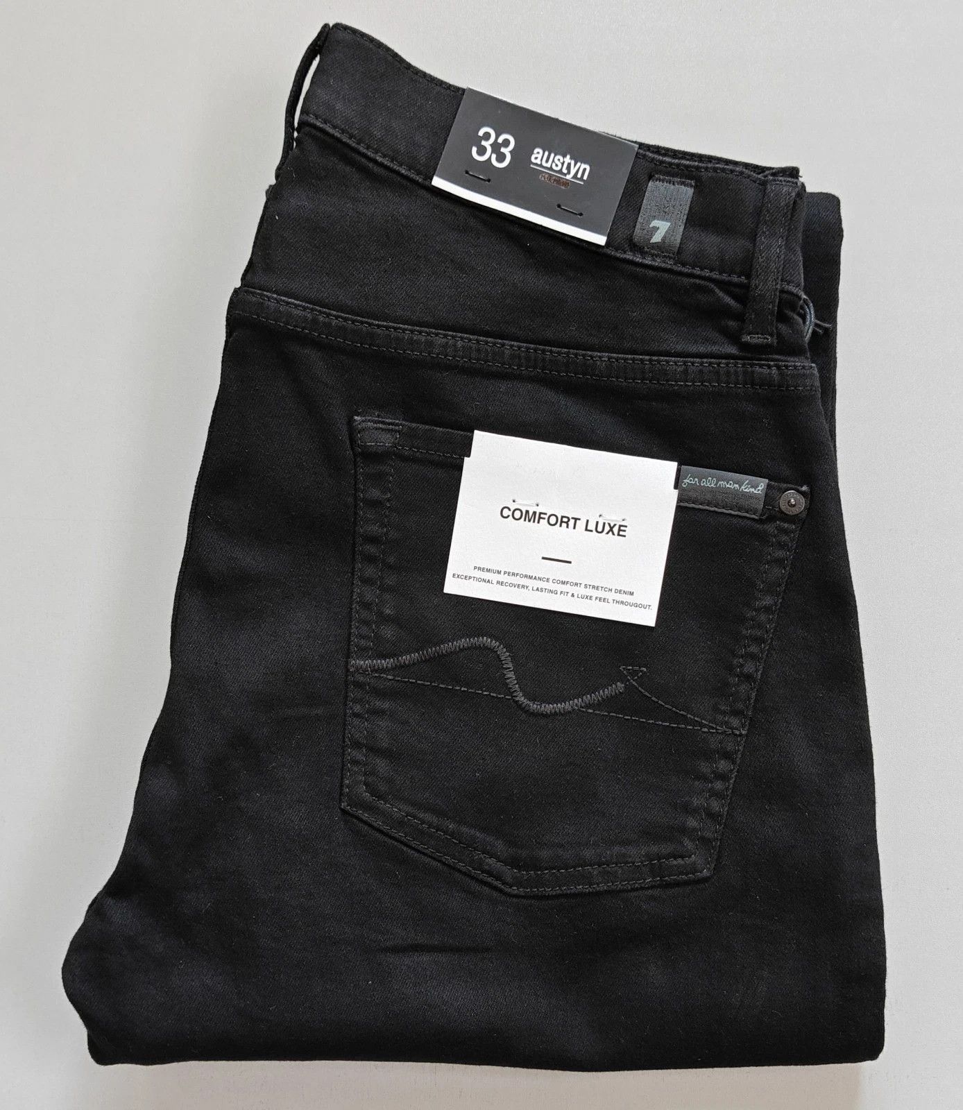 7 For All Mankind 7 For All ManKind Austyn Black Onyx Jeans T / 6037 Size US 33 - 1 Thumbnail