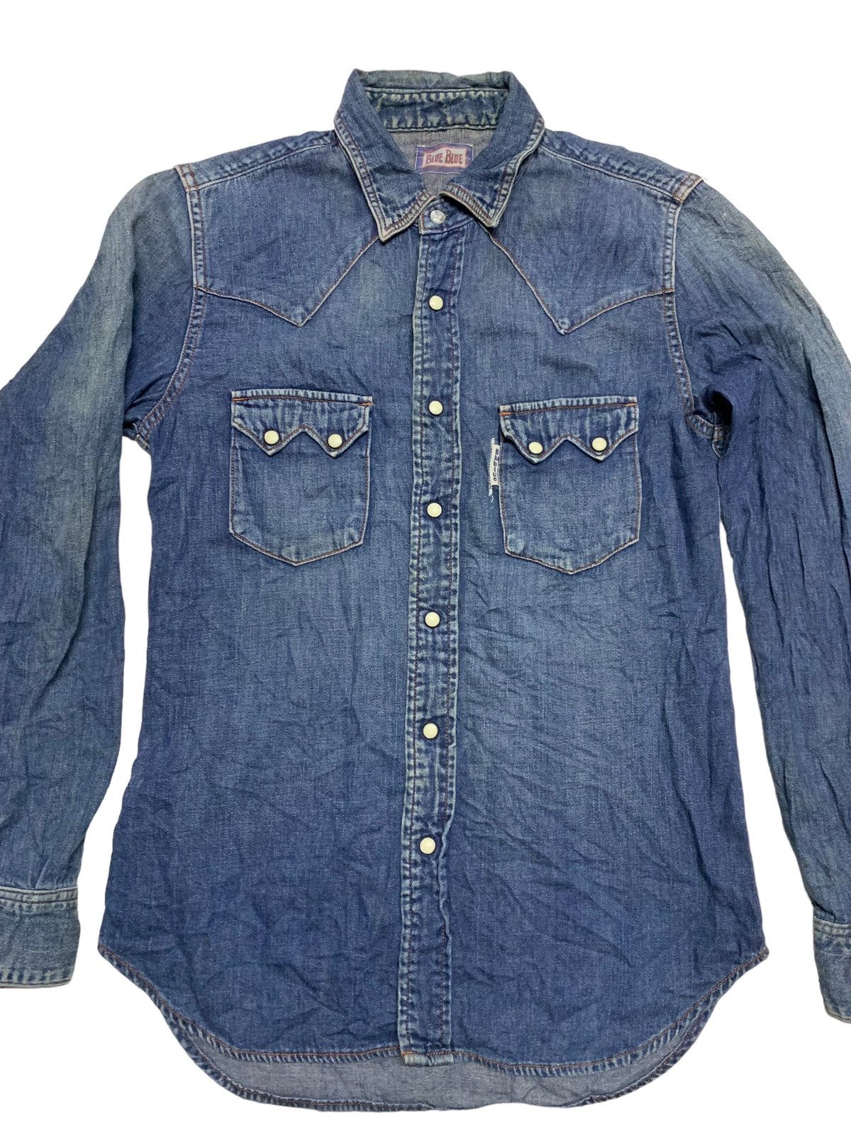 Blue Blue Japan Blue blue denim western shirt Size US S / EU 44-46 / 1 - 4 Thumbnail