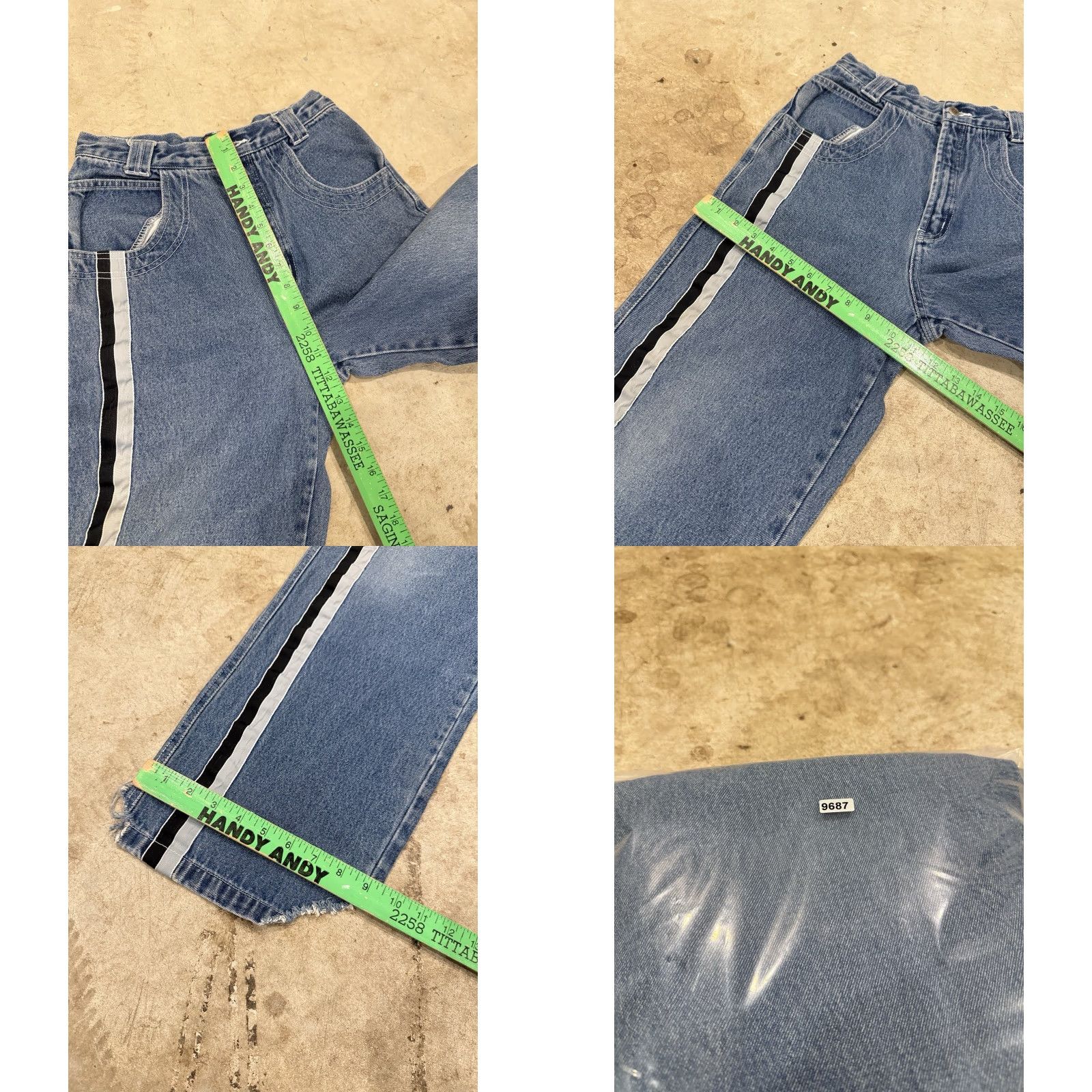 JNCO VINTAGE Route 66 Pipe JNCO STYLE Baggy Jeans 26x28 Denim Blue 90s Pockets Mens Size US 26 / EU 42 - 8 Thumbnail