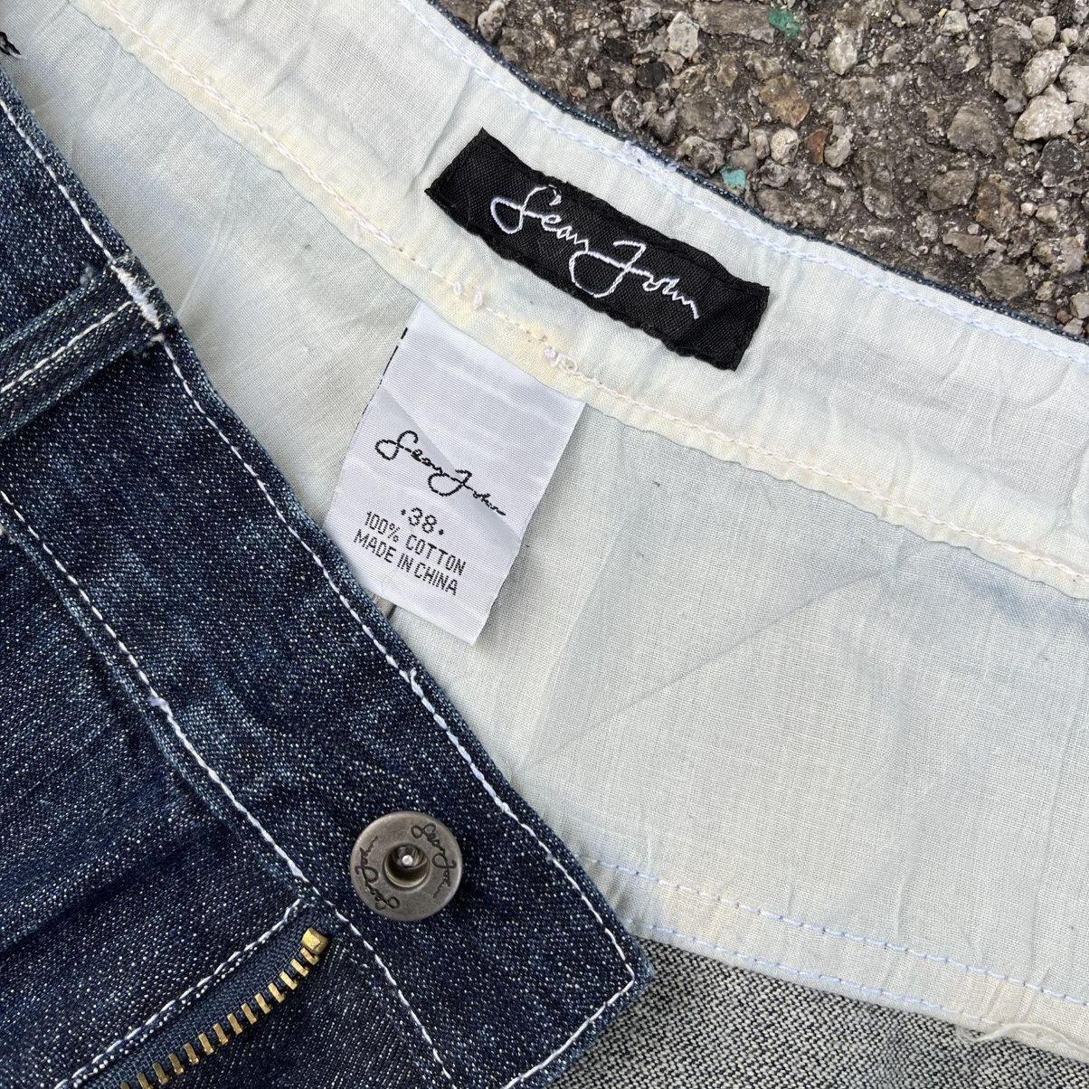 JNCO Jorts Sean John Y2K Skater Shorts Faded Washed Denim Size US 38 / EU 54 - 5 Thumbnail