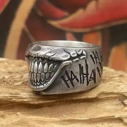 Japanese Brand × Vintage Retro Design Clown Smiley Stainless Steel Ring Size ONE SIZE - 2 Thumbnail