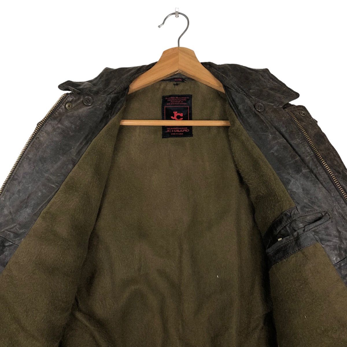 Japanese Brand 🔥Vintage Fly Leather Jacket JC Havard Japan Issey Miyake Size US L / EU 52-54 / 3 - 14 Thumbnail