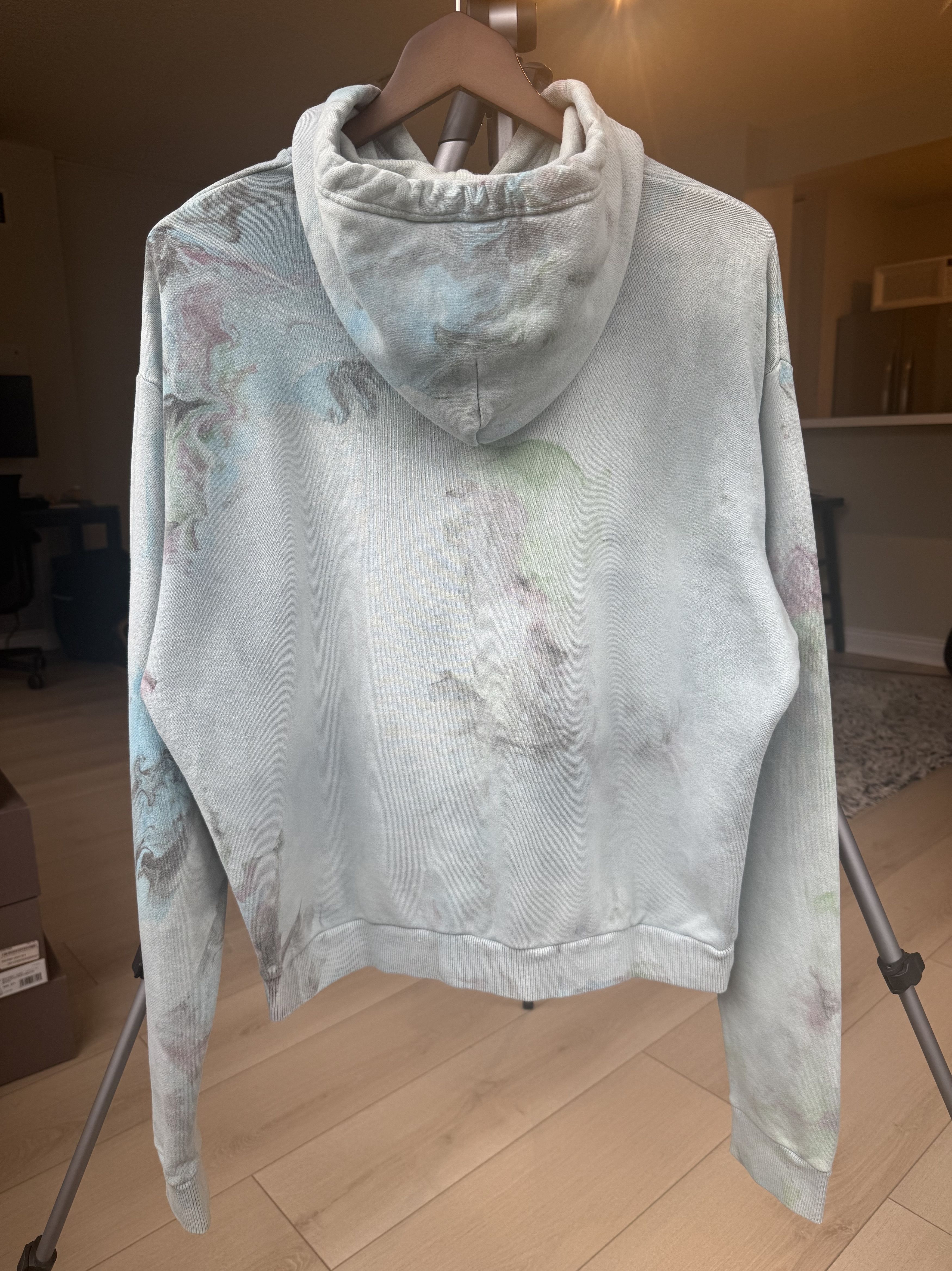 John Elliott Light Blue Marble Mix Tie-Dye Beach Hoodie Size US L / EU 52-54 / 3 - 2 Thumbnail