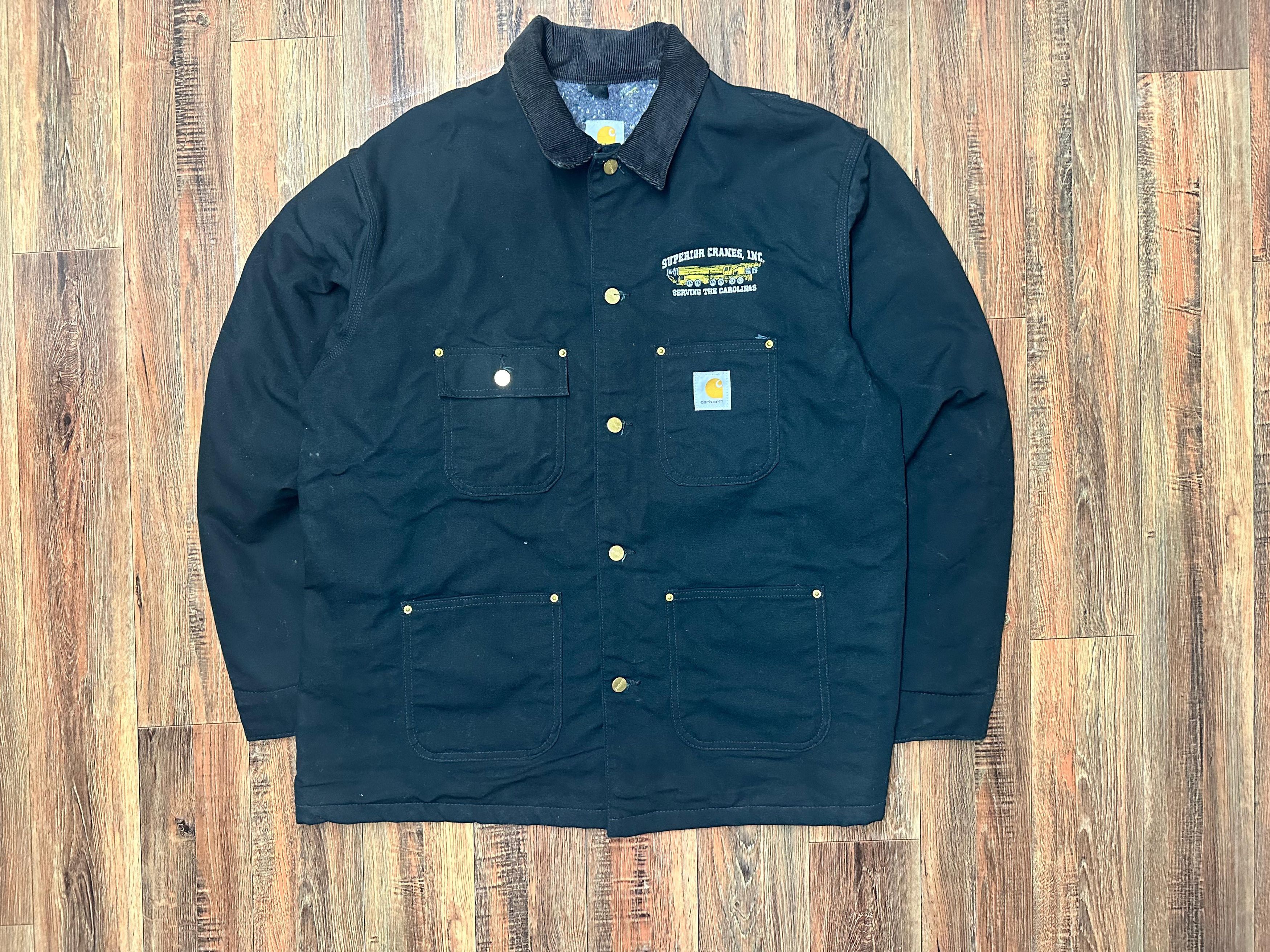 Carhartt × Vintage Vintage 90's Carhartt chore Coat C01 BLK SIZE 48 Size US XL / EU 56 / 4 - 2 Thumbnail
