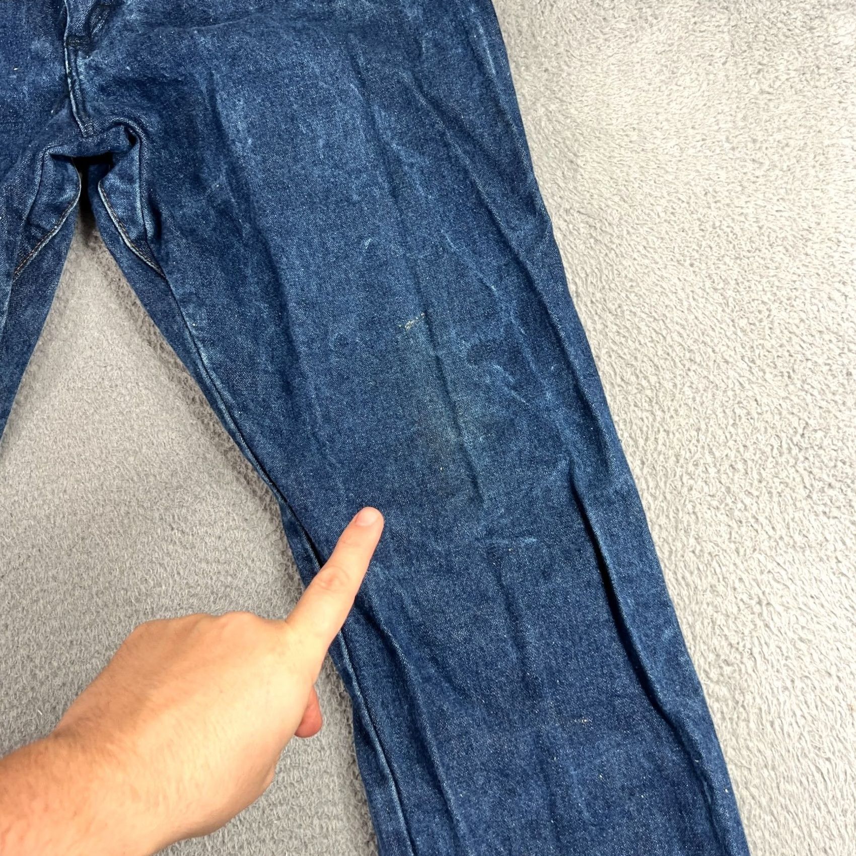 Wrangler Wrangler Flame Resistant Jeans 13MWZ FR Blue 40x32 Regular Mens Jeans Vintage No Blue Denim Size US 40 / EU 56 - 4 Thumbnail