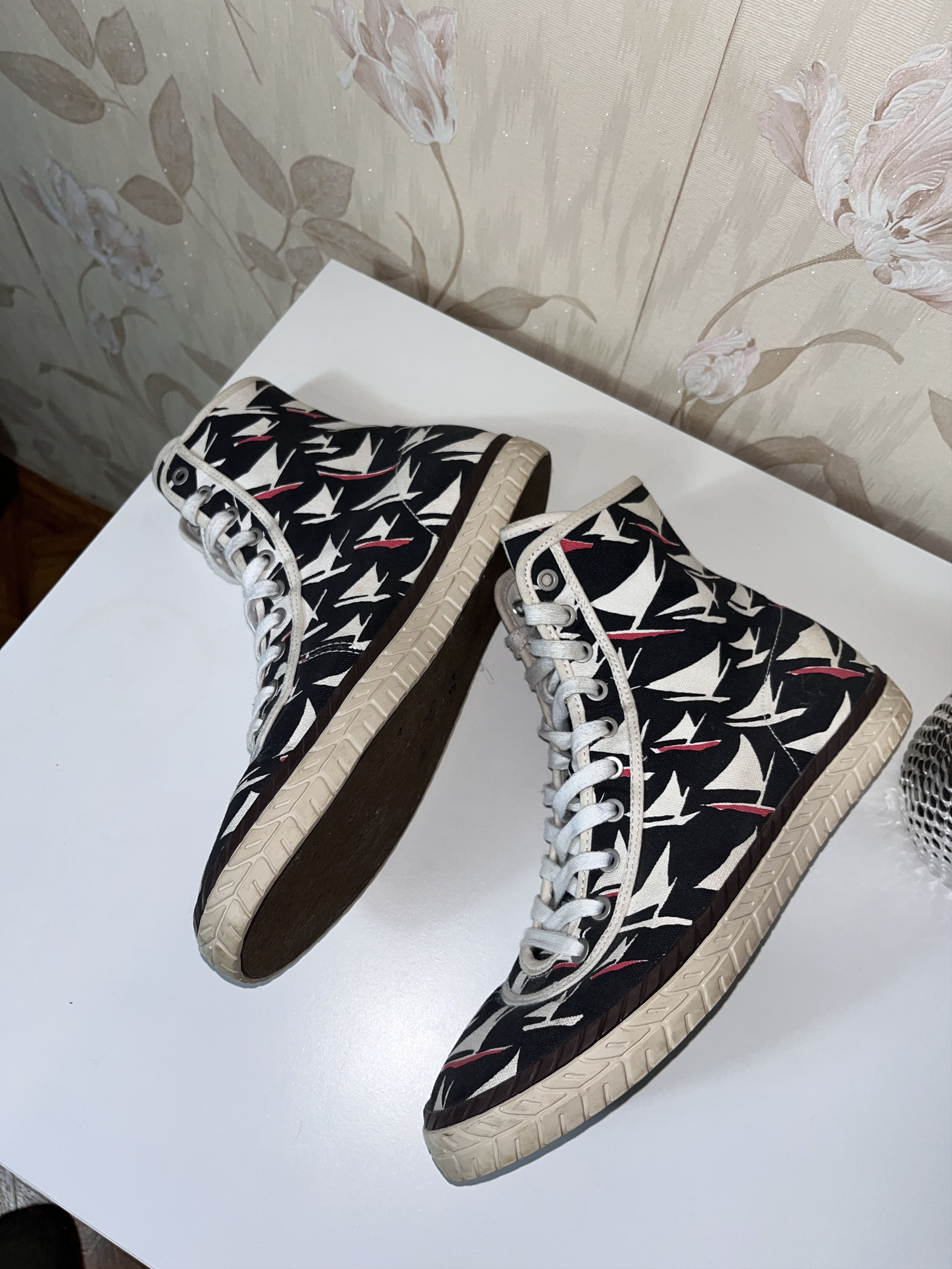 Marni Marni Canvas Multicolor High-Top Sneakers Trainers 42 EU Size US 9 / EU 42 - 8 Thumbnail