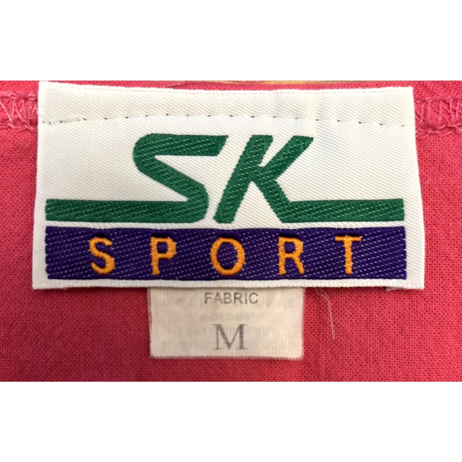 Pinko VINTAGE SK Sport Shirt Womens 1980s 90s Pink Graphic Print Cotton Made in USA M Size Size M / US 6-8 / IT 42-44 - 3 Thumbnail