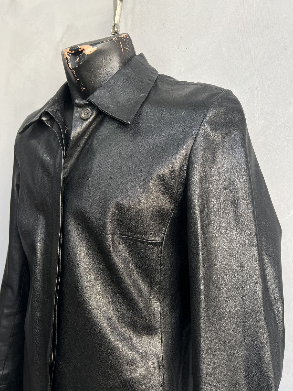 14th Addiction Black avant garde rick owens style leather buttons jacket Size US M / EU 48-50 / 2 - 3 Thumbnail